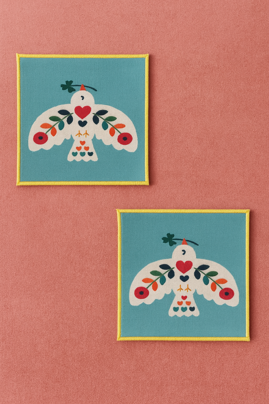 Evdek 2’li Dijital Baskılı Nakış Detaylı Kokteyl Peçete Ds2