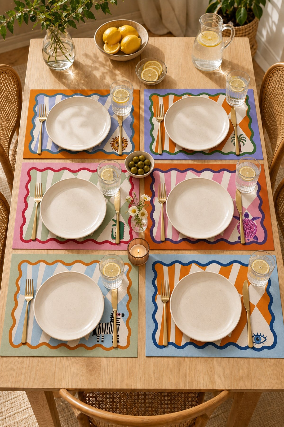 Evdek 6’lı Amerikan Servis 45x35 Cm ETD3
