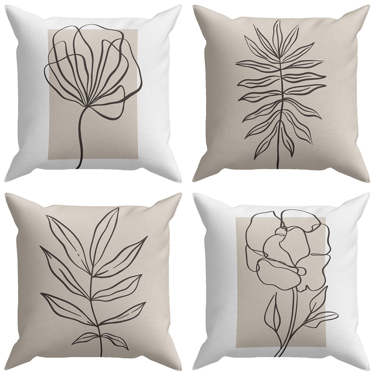 Evdek Botanical 4lü Kırlent Kılıf Ds9