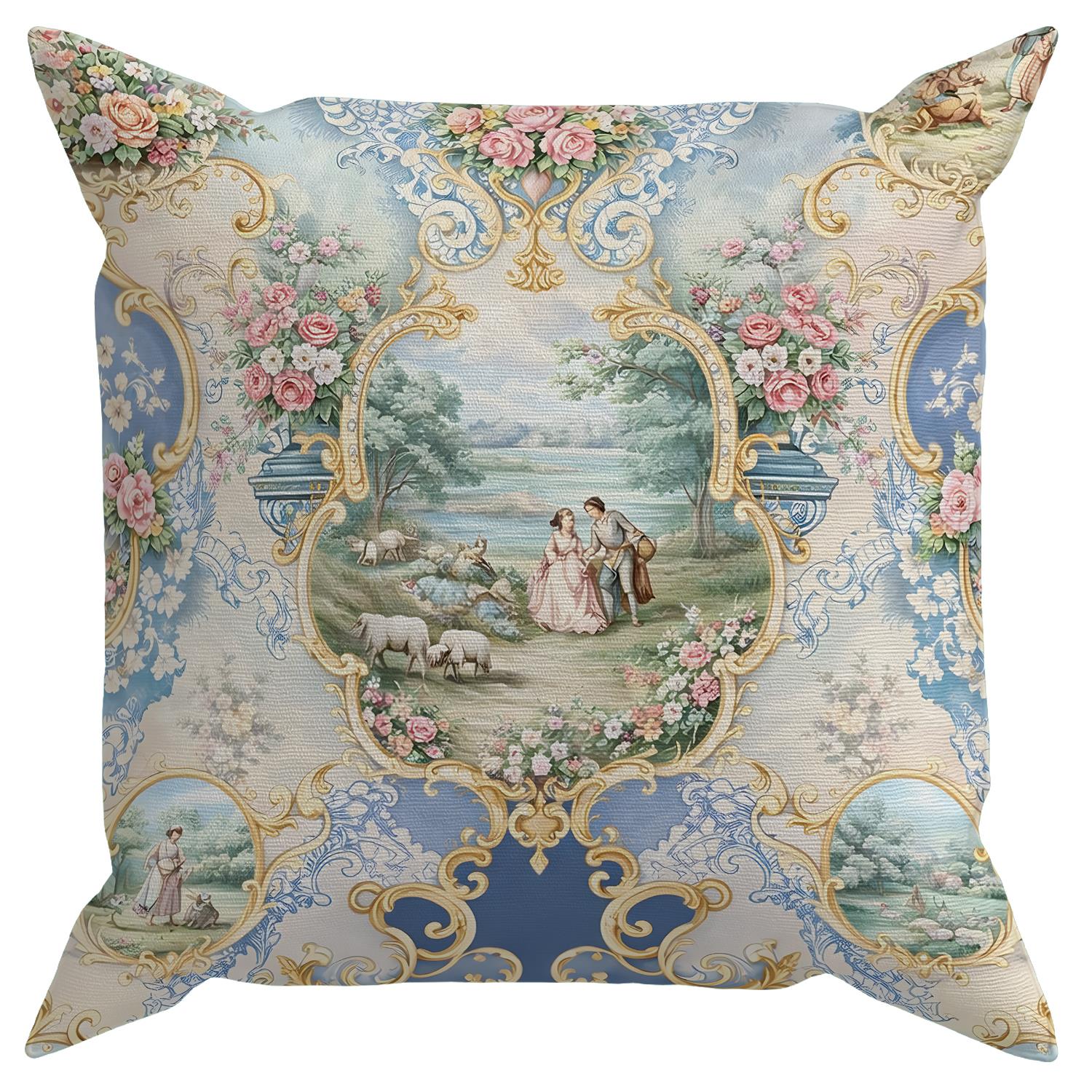 Evdek Çift Tarafı Baskılı 4’lü Kırlent Kılıfı 6EOD19