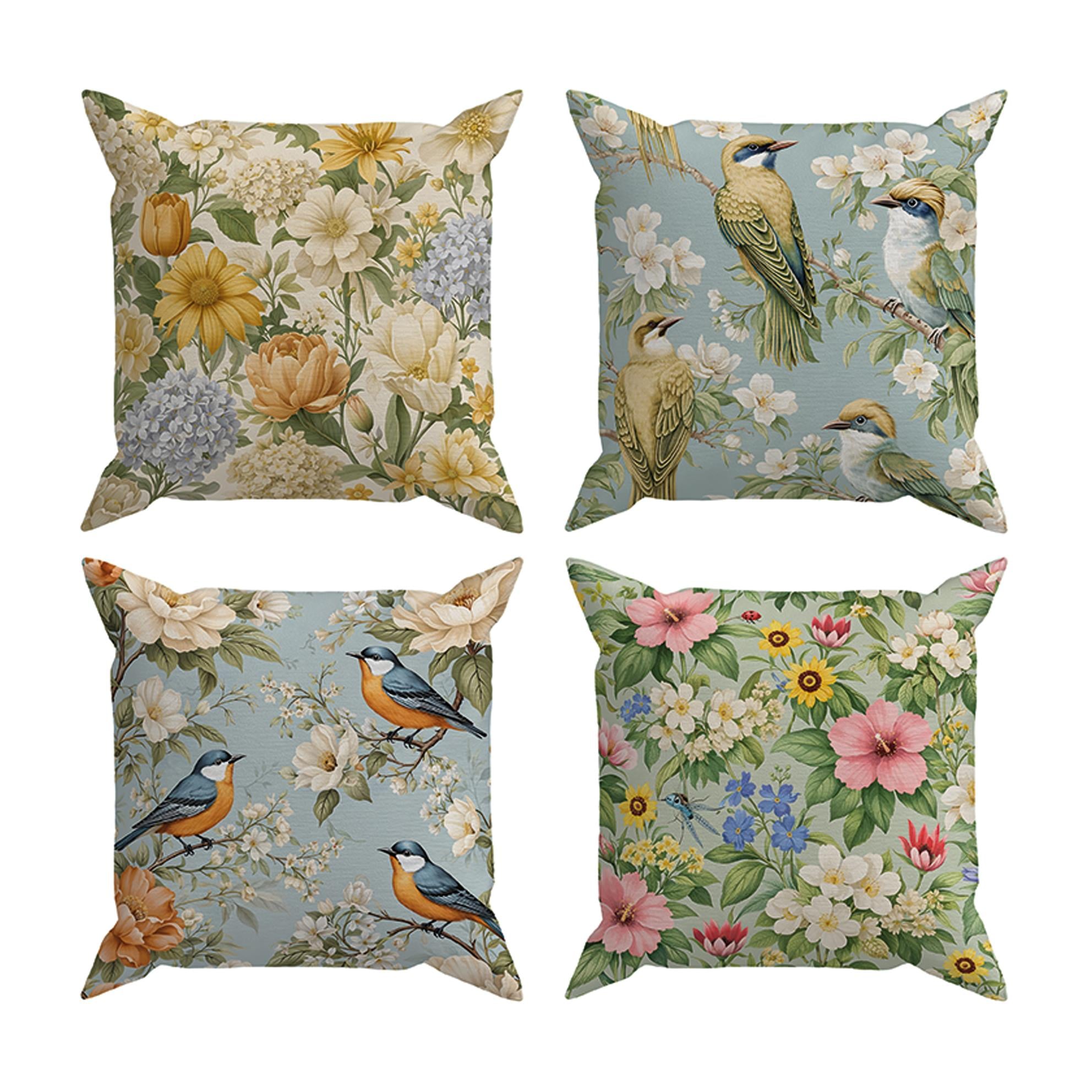 Evdek Çift Tarafı Baskılı 4’lü Kırlent Kılıfı 6EOD17