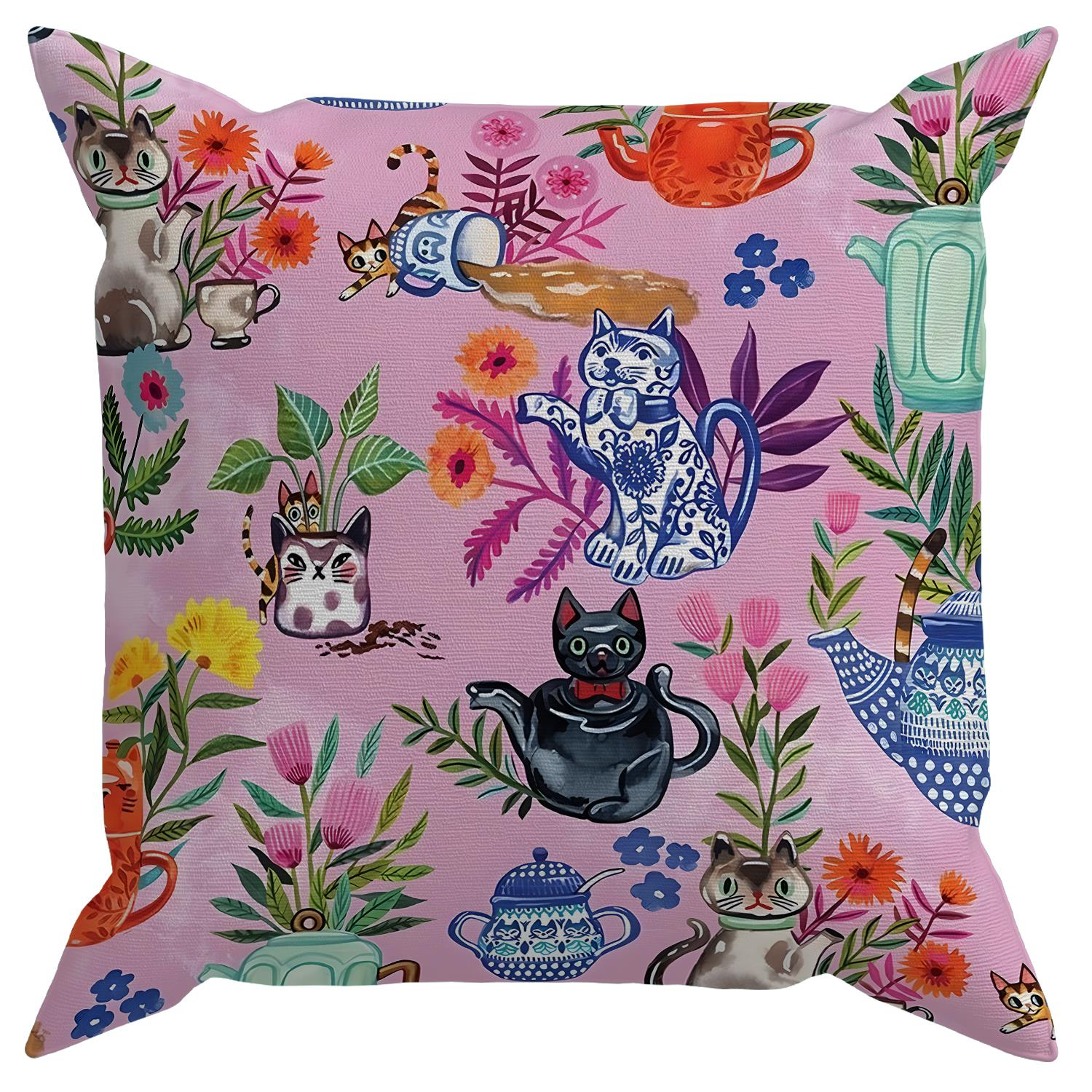 Evdek Çift Tarafı Baskılı 4’lü Kırlent Kılıfı 6EOD14