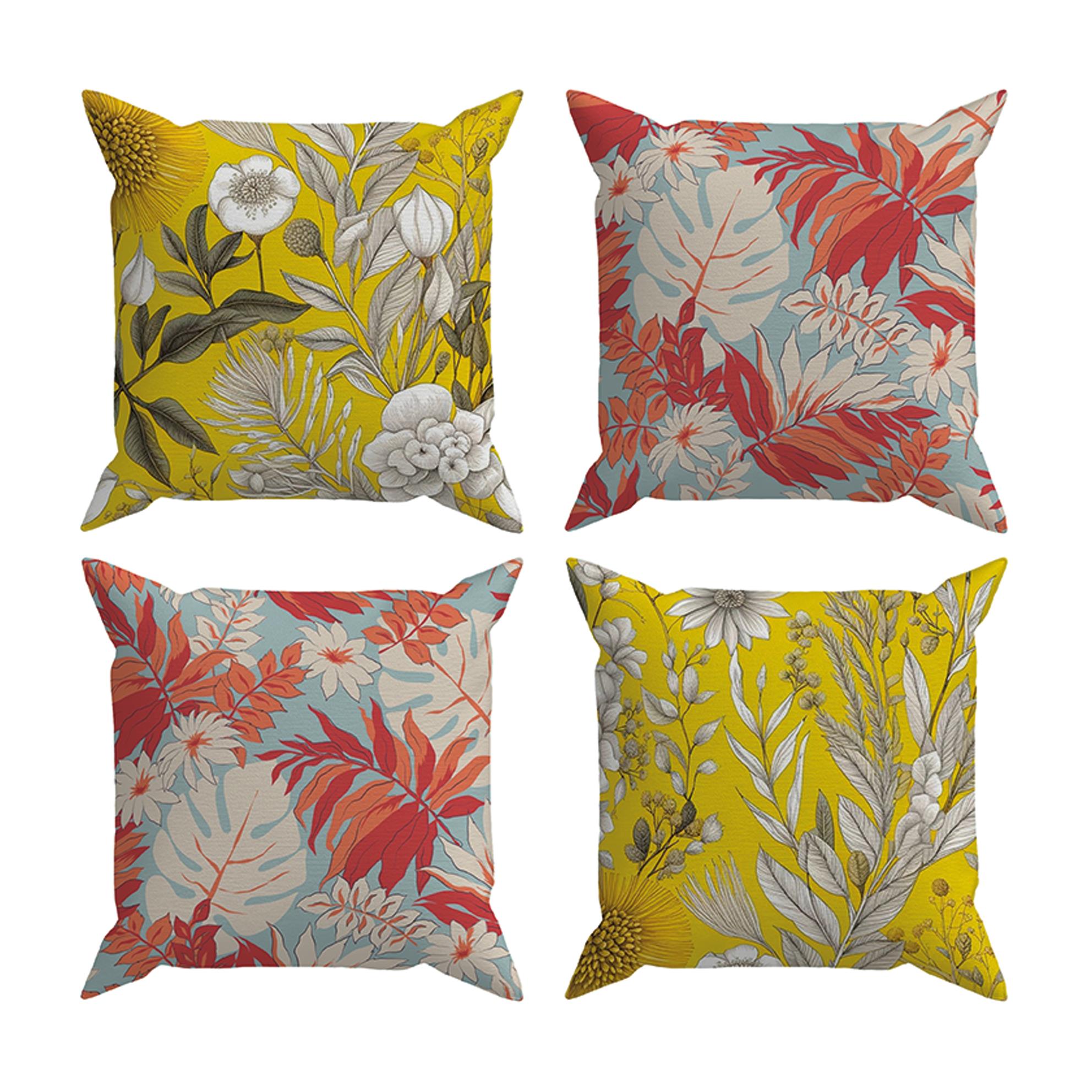 Evdek Çift Tarafı Baskılı 4’lü Kırlent Kılıfı 6EOD9