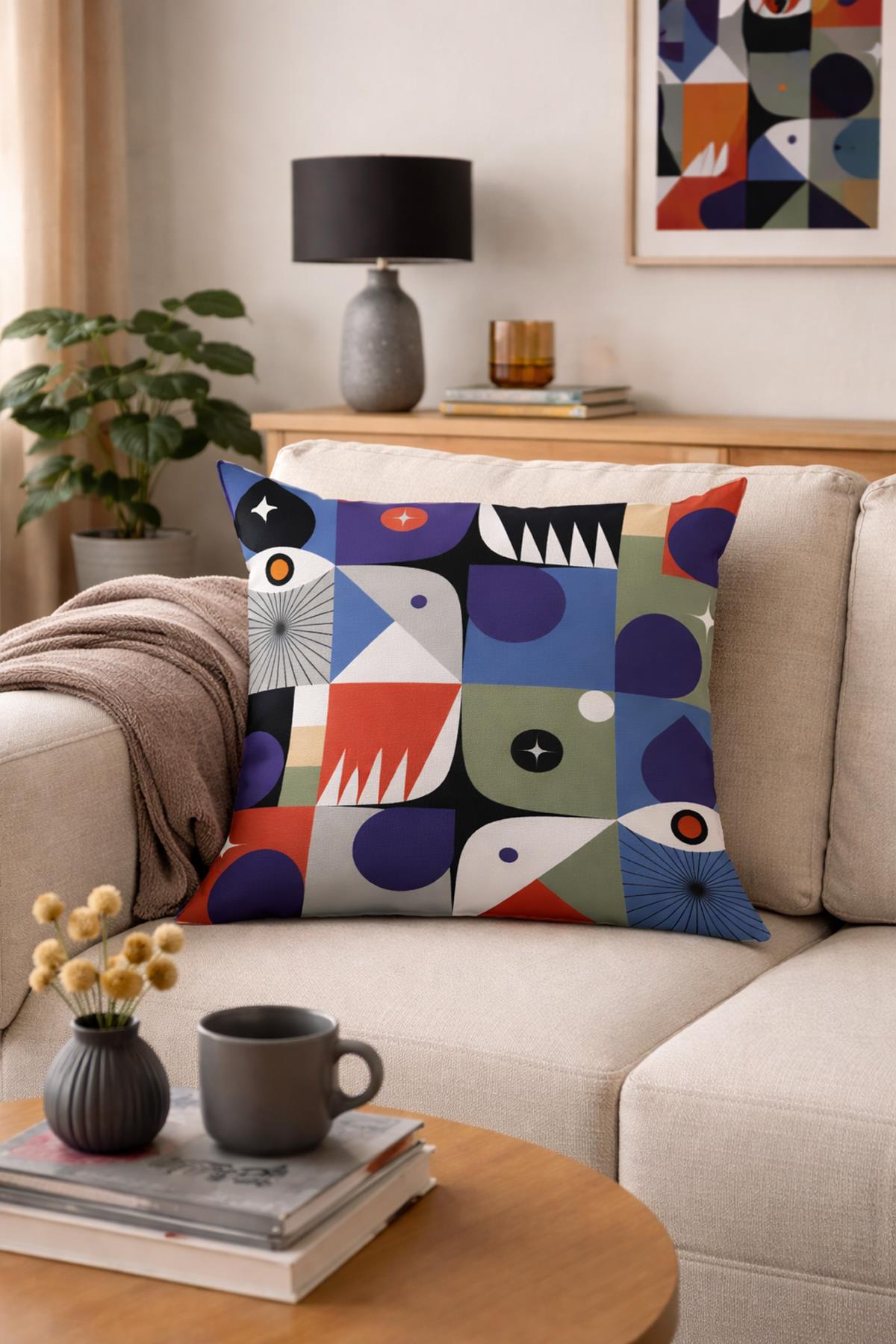 Evdek Çift Tarafı Baskılı Kırlent Kılıfı 6EBD30