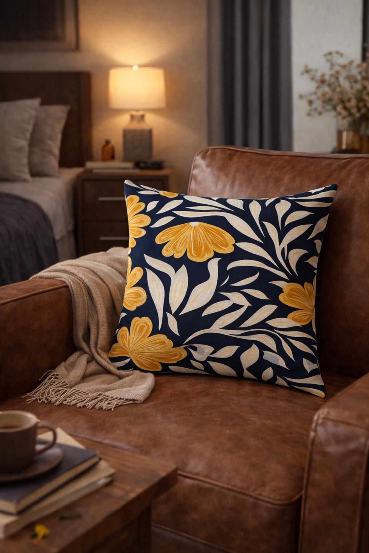 Evdek Çift Tarafı Baskılı Kırlent Kılıfı 6EOD8