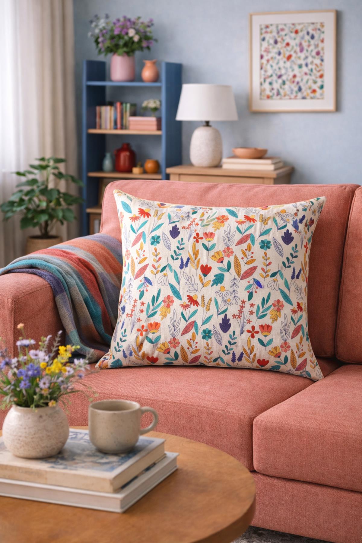 Evdek Çift Tarafı Baskılı Kırlent Kılıfı 6EBD38