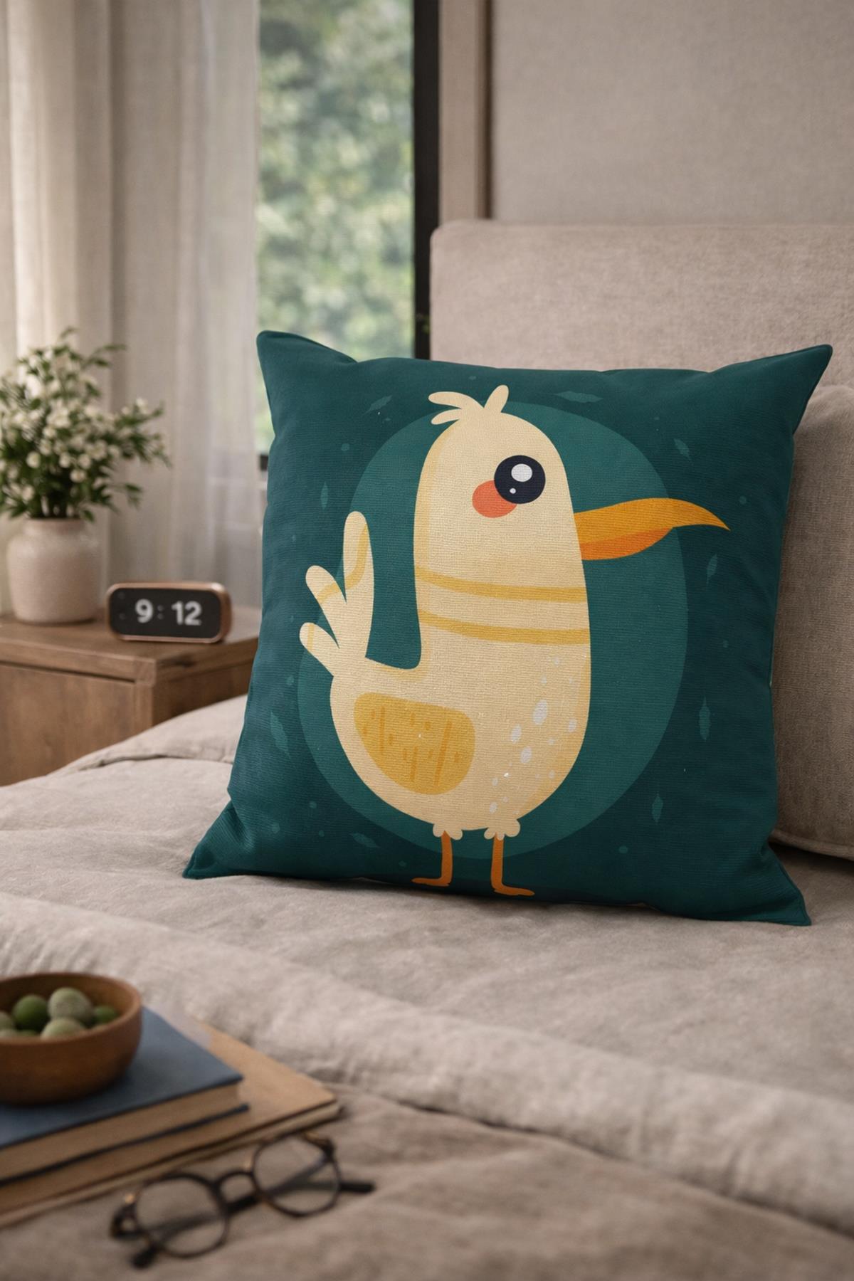 Evdek Çift Tarafı Baskılı Kırlent Kılıfı 6EOD7