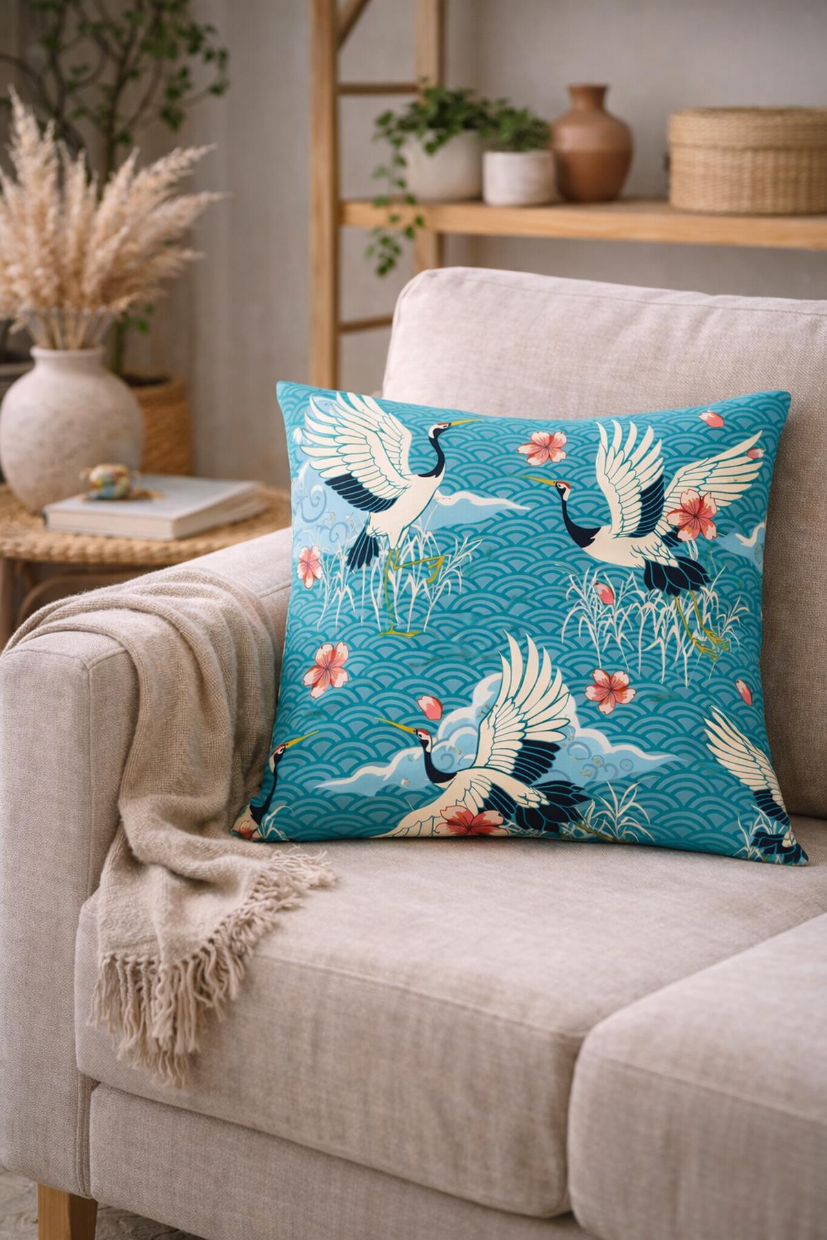 Evdek Çift Tarafı Baskılı Kırlent Kılıfı 6EBD19