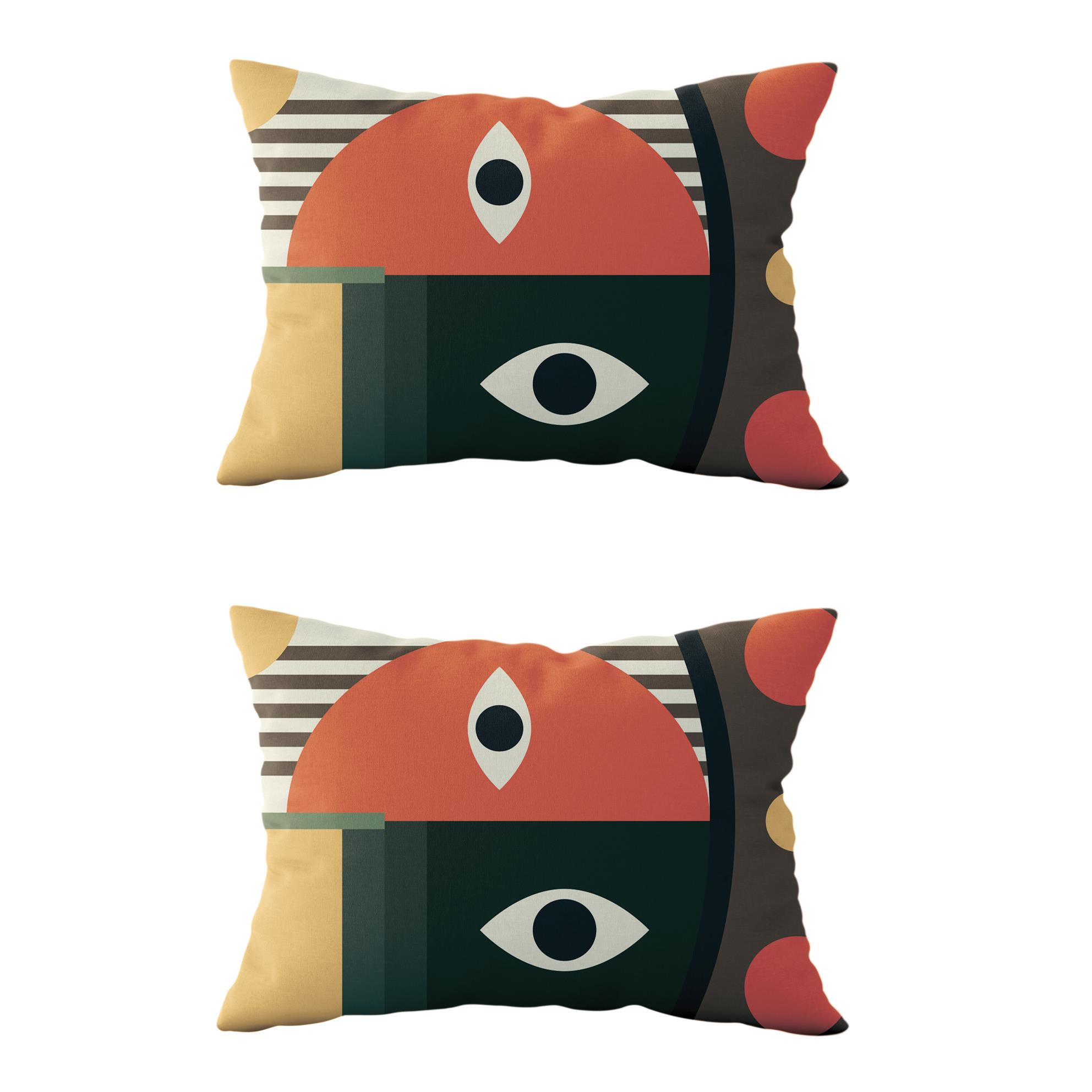 Evdek Çift Taraflı Dikdörtgen Kırlent Kılıf 2li Ds9