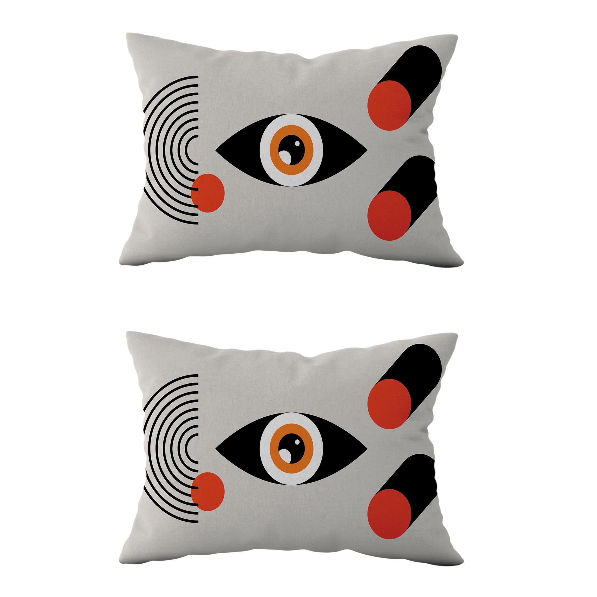 Evdek Çift Taraflı Dikdörtgen Kırlent Kılıf 2li Ds68