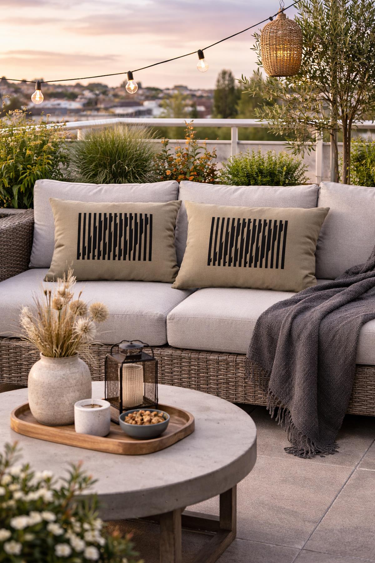 Evdek Çift Taraflı Dikdörtgen Kırlent Kılıf 2li Ds34