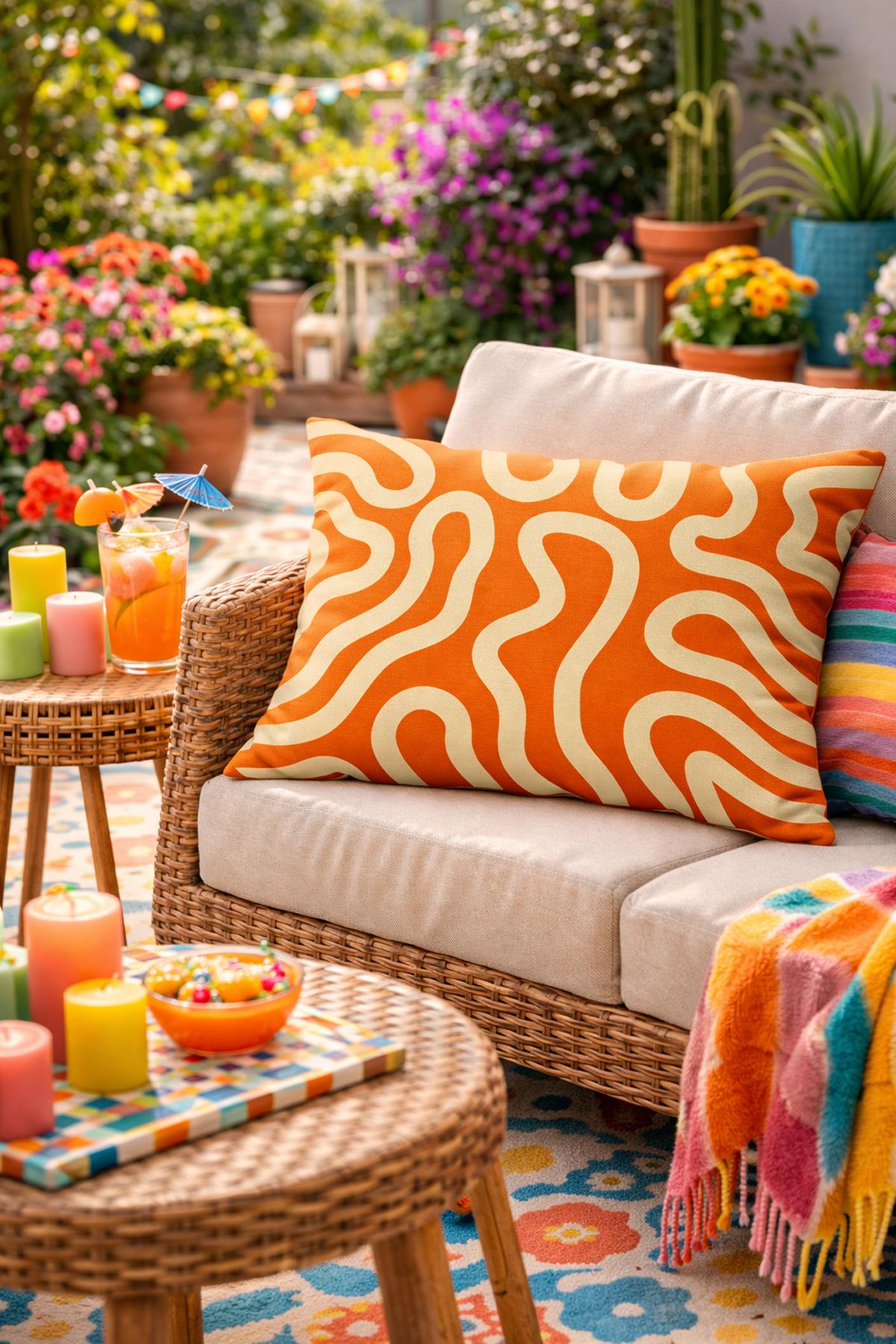 Evdek Çift Taraflı Dikdörtgen Kırlent Kılıfı TK39