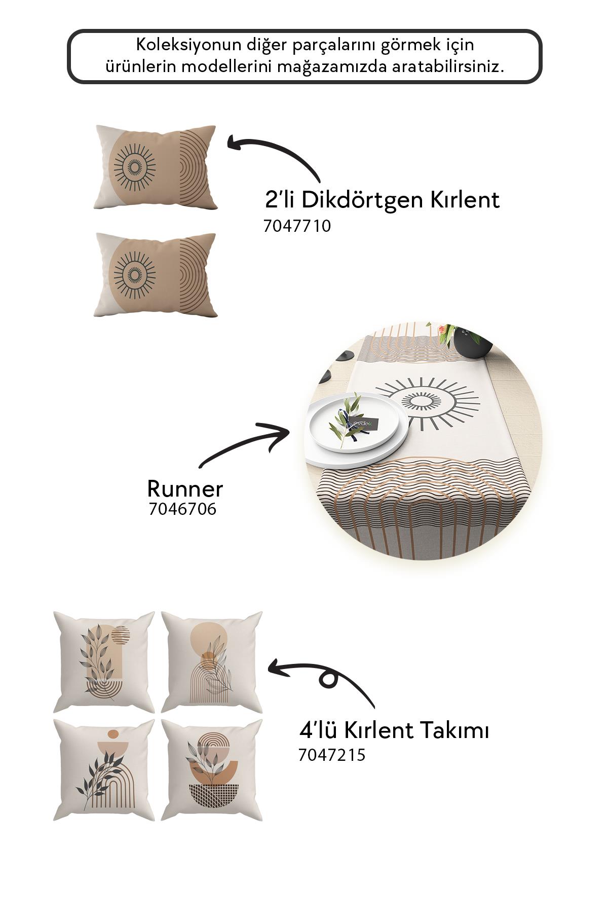 Evdek Çift Taraflı Dikdörtgen Kırlent Kılıf 2’li KL22