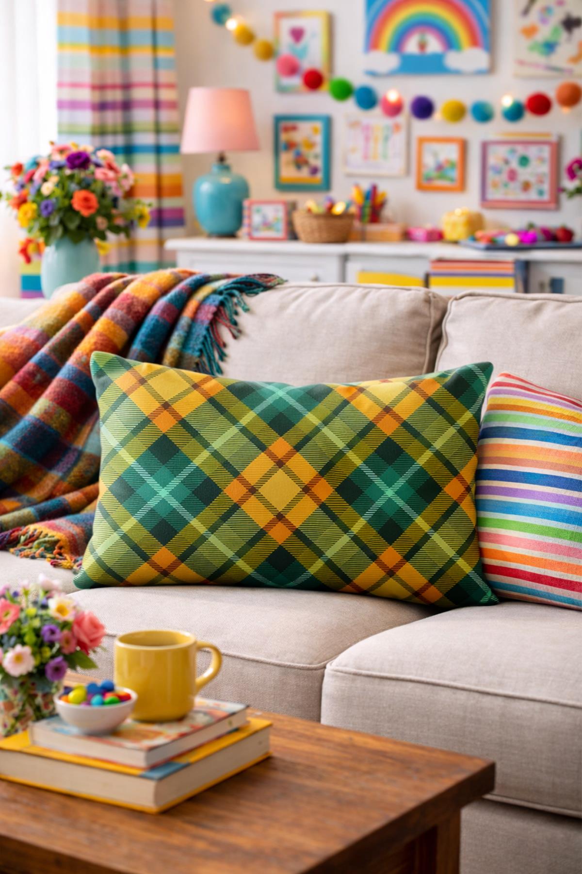 Evdek Çift Taraflı Dikdörtgen Kırlent Kılıfı 6EMD4