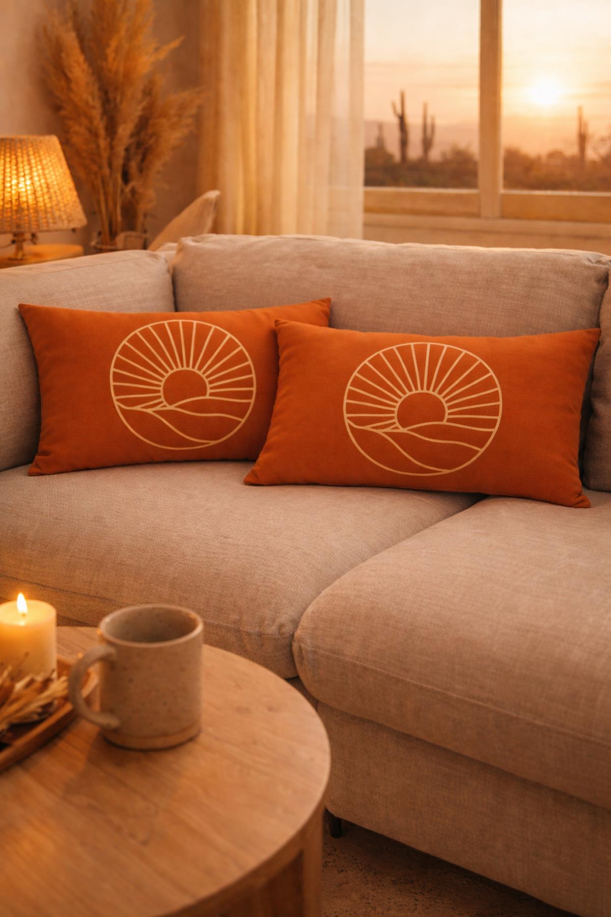 Evdek Çift Taraflı Dikdörtgen Kırlent Kılıf 2li Ds3