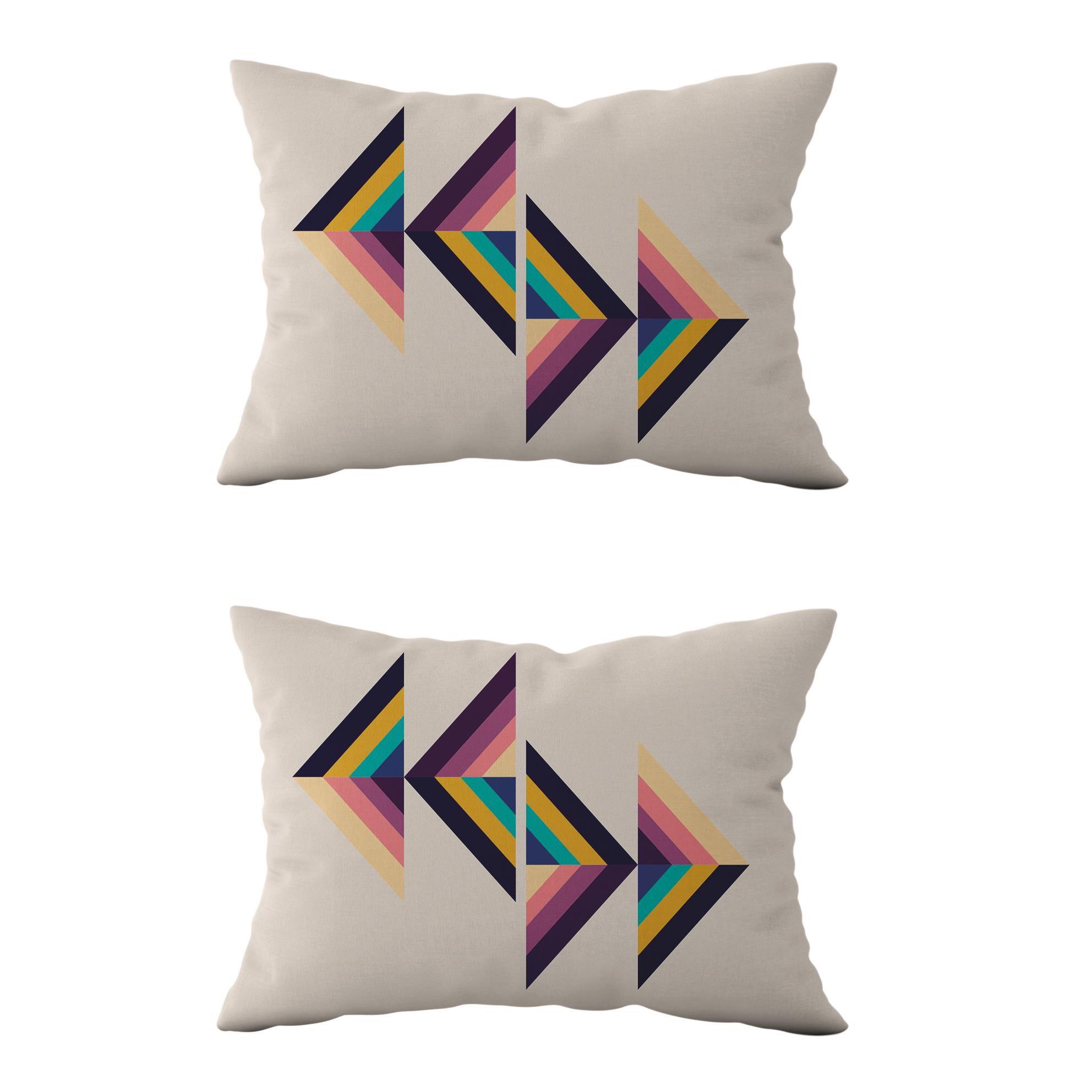 Evdek Çift Taraflı Dikdörtgen Kırlent Kılıf 2li Ds33