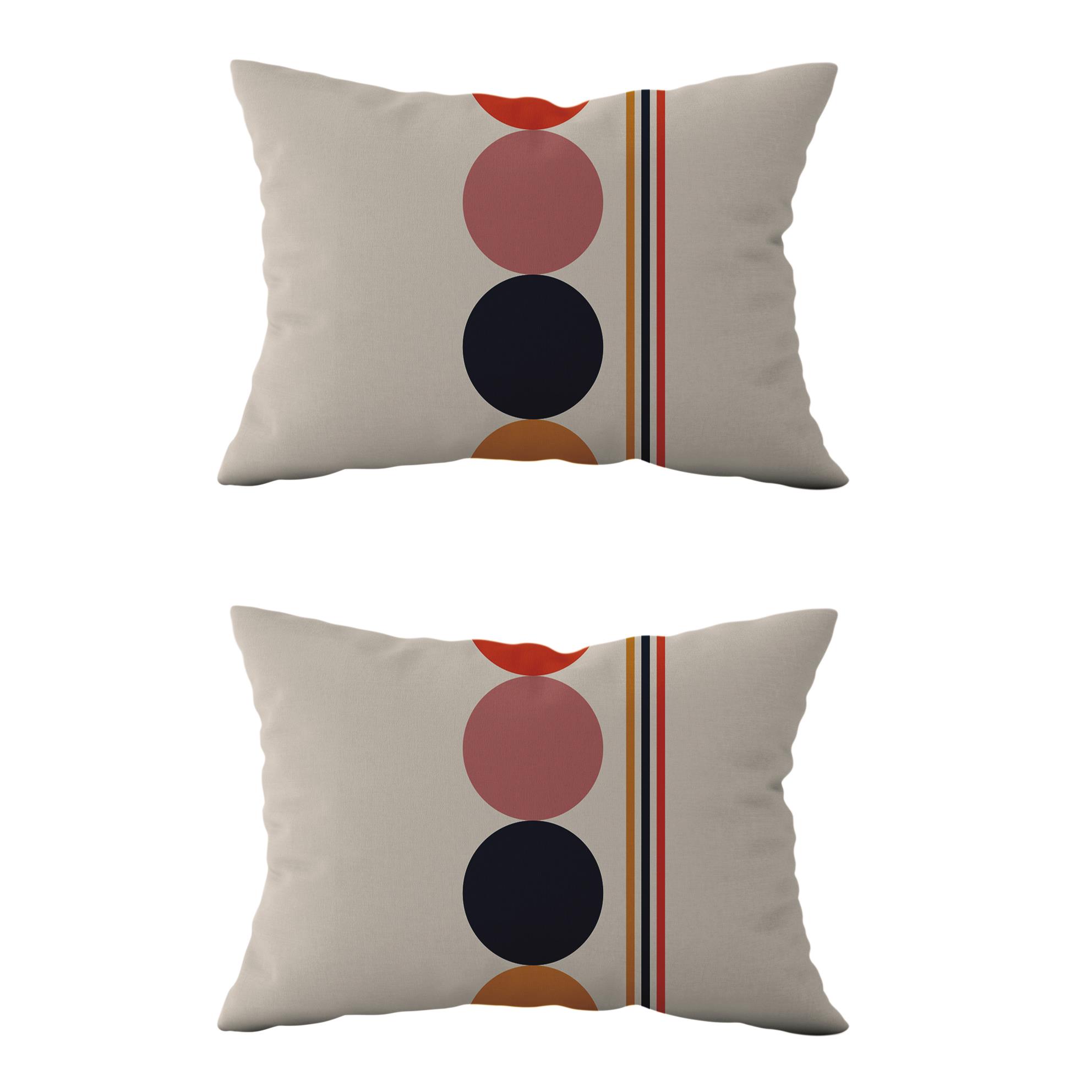 Evdek Çift Taraflı Dikdörtgen Kırlent Kılıf 2li Ds93