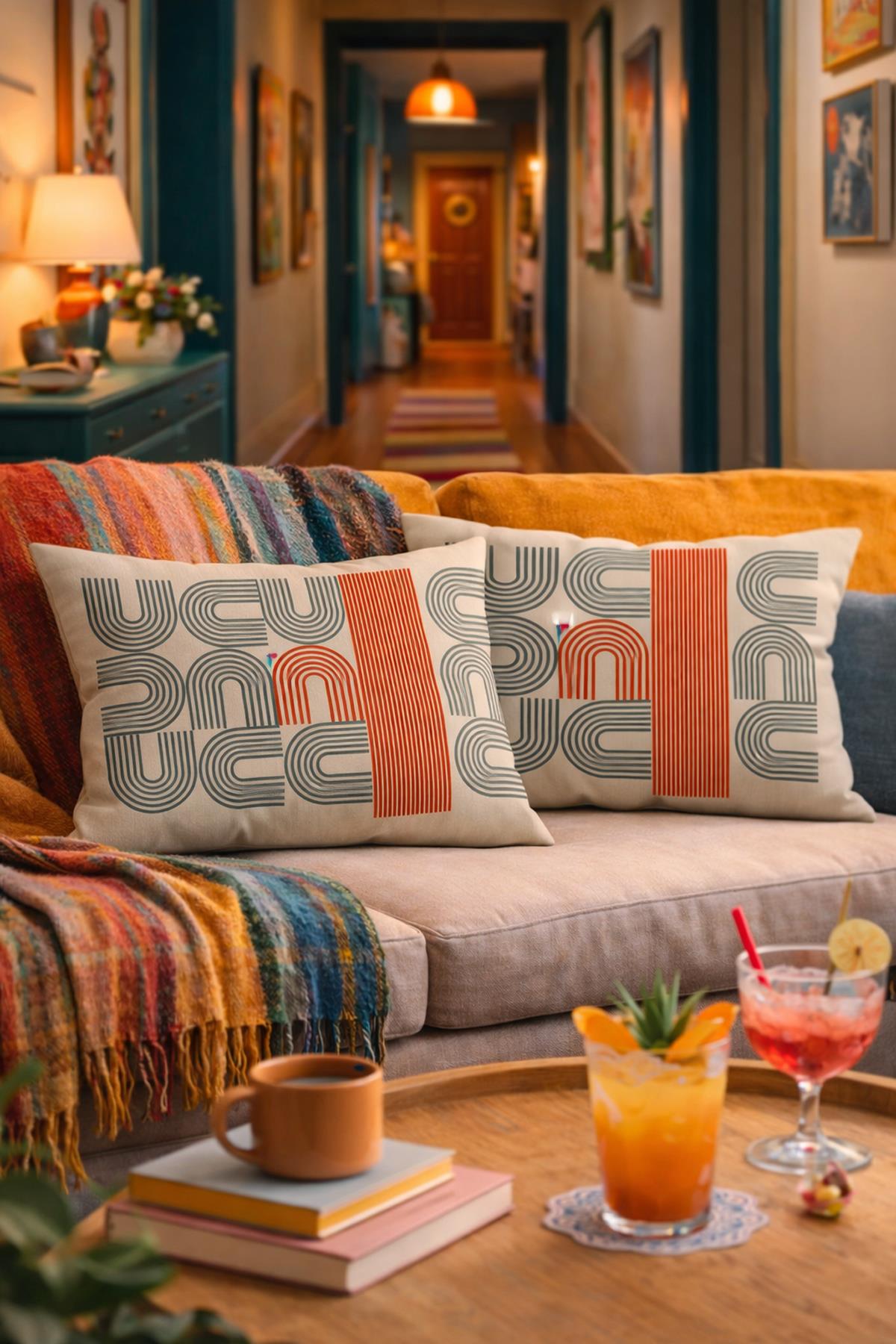 Evdek Çift Taraflı Dikdörtgen Kırlent Kılıf 2li Ds90