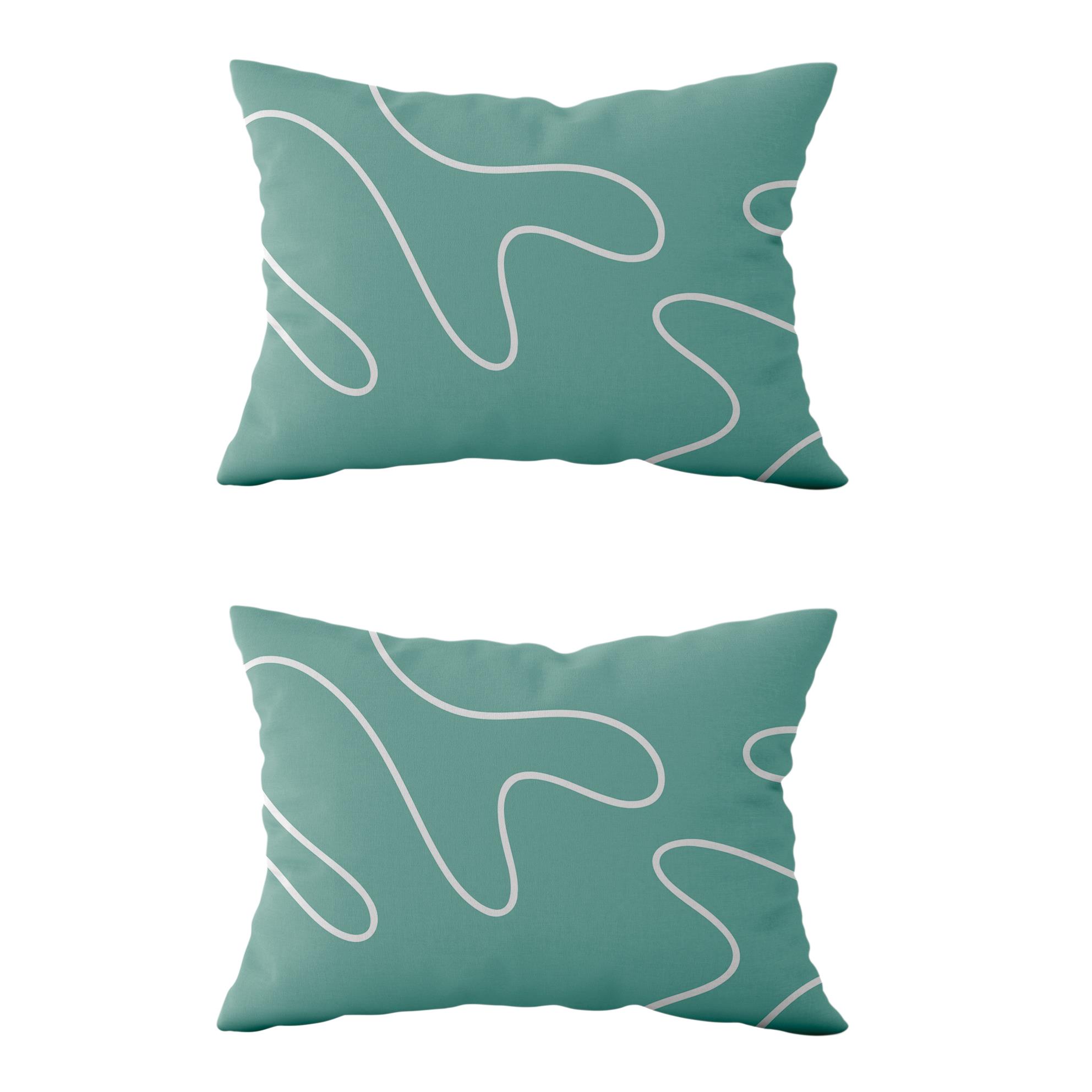 Evdek Çift Taraflı Dikdörtgen Kırlent Kılıf 2li Ds18