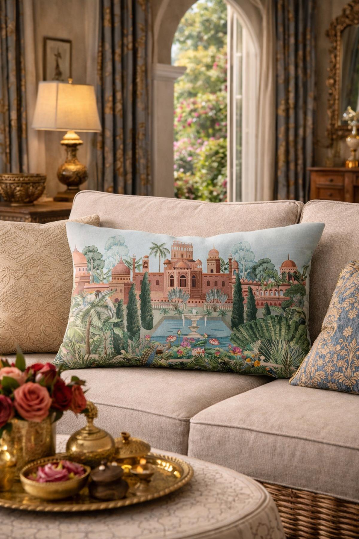 Evdek Çift Taraflı Dikdörtgen Kırlent Kılıfı TK45