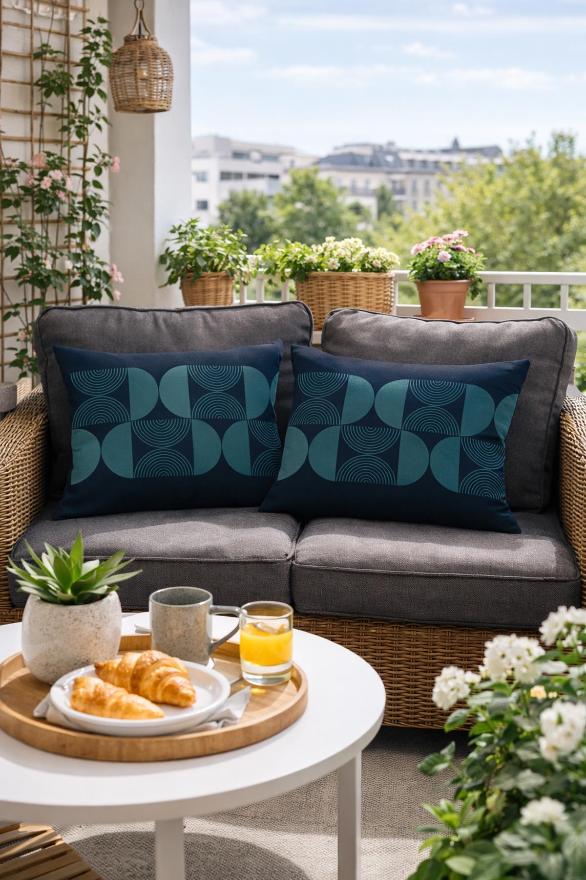 Evdek Çift Taraflı Dikdörtgen Kırlent Kılıf 2li Ds32