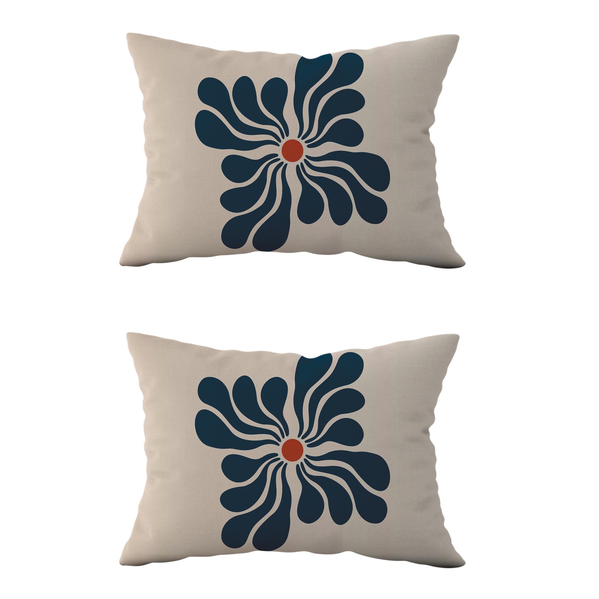 Evdek Çift Taraflı Dikdörtgen Kırlent Kılıf 2li Ds115