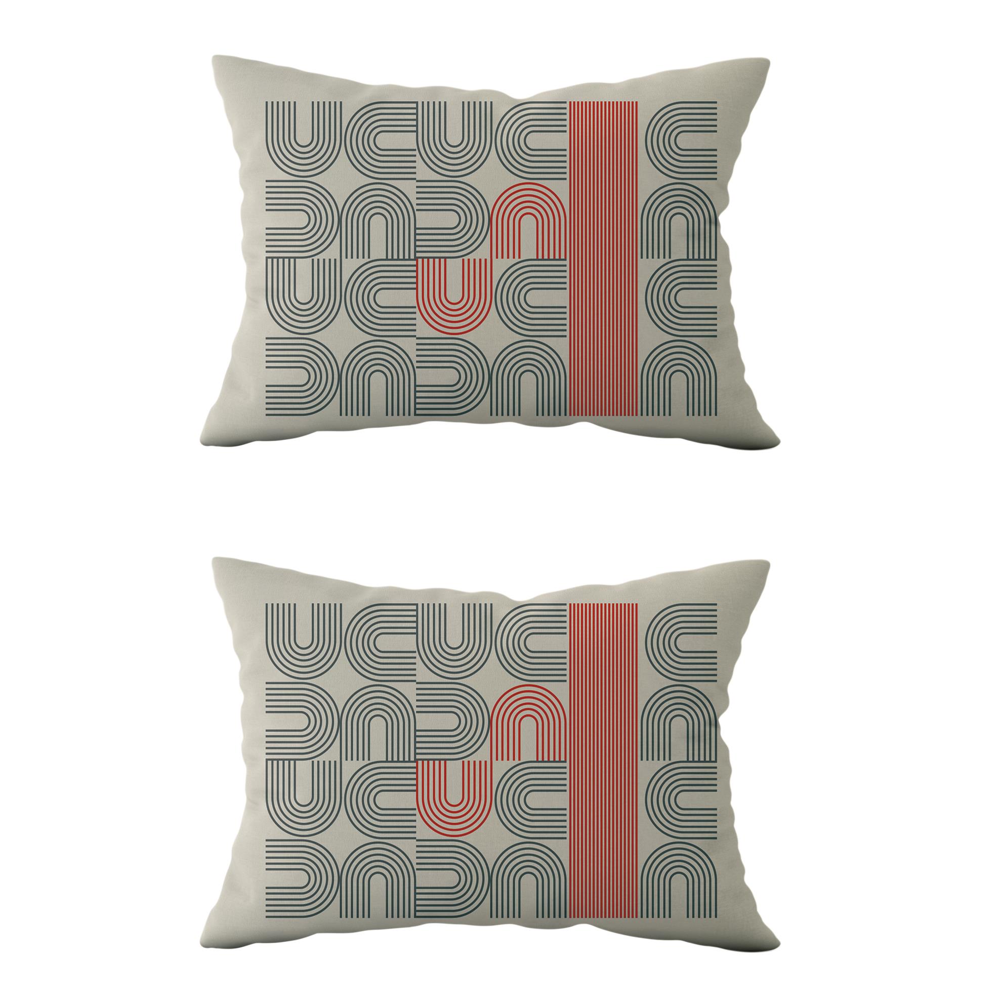 Evdek Çift Taraflı Dikdörtgen Kırlent Kılıf 2li Ds90