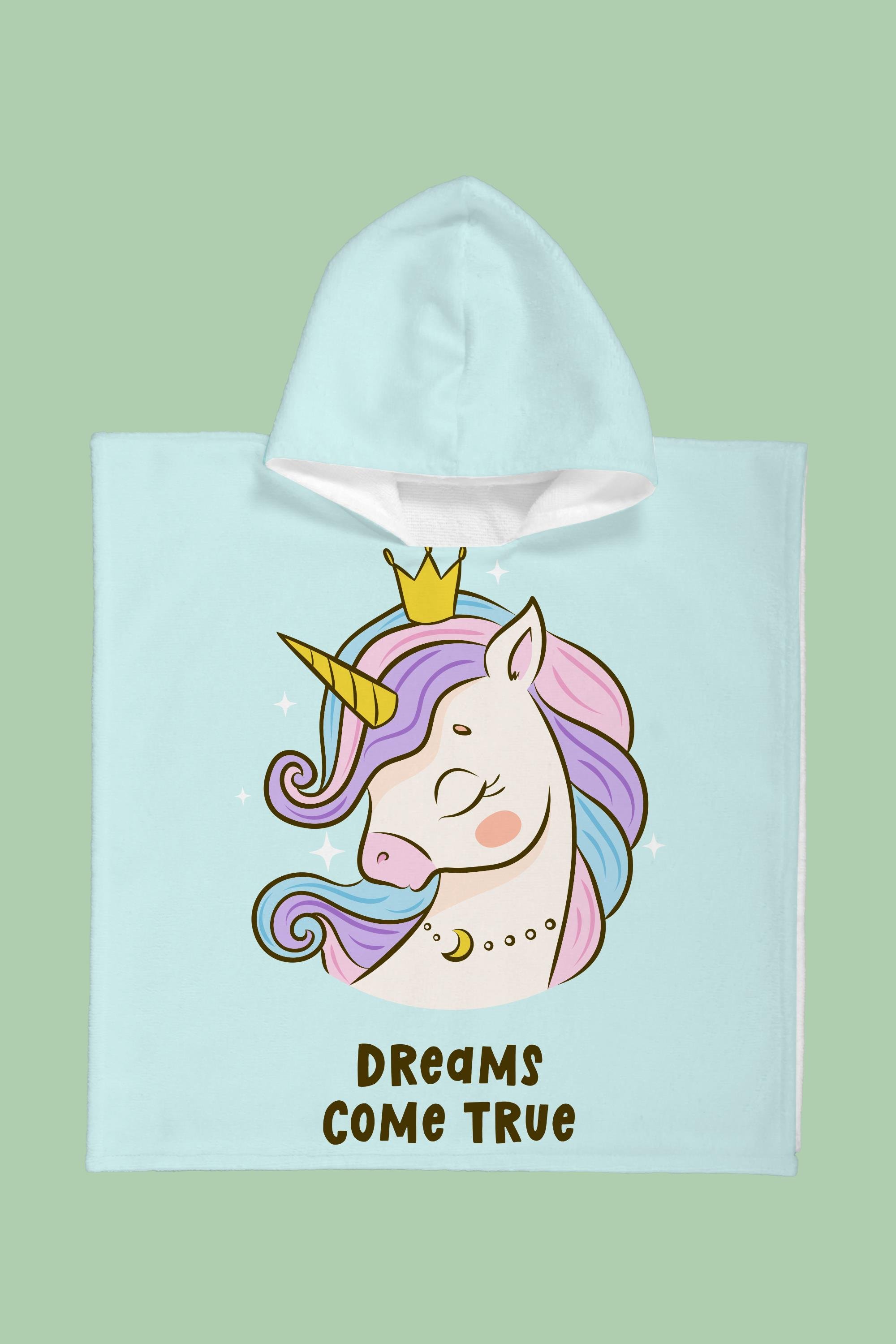 Evdek Dream Unicorn Çocuk Panço Plaj Havlusu