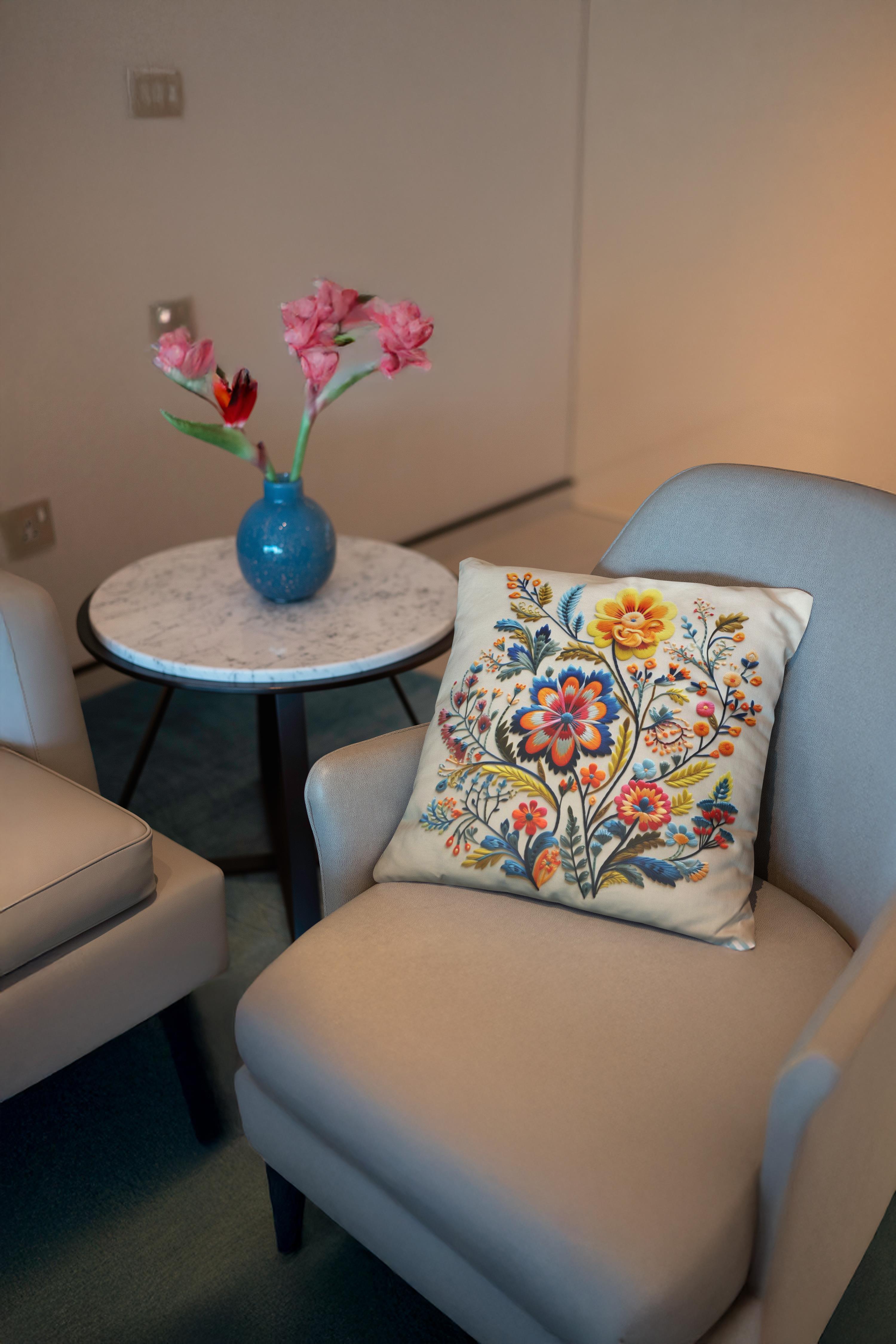 Evdek Embroidery Ds28 Dijital Baskılı Kırlent Kılıfı