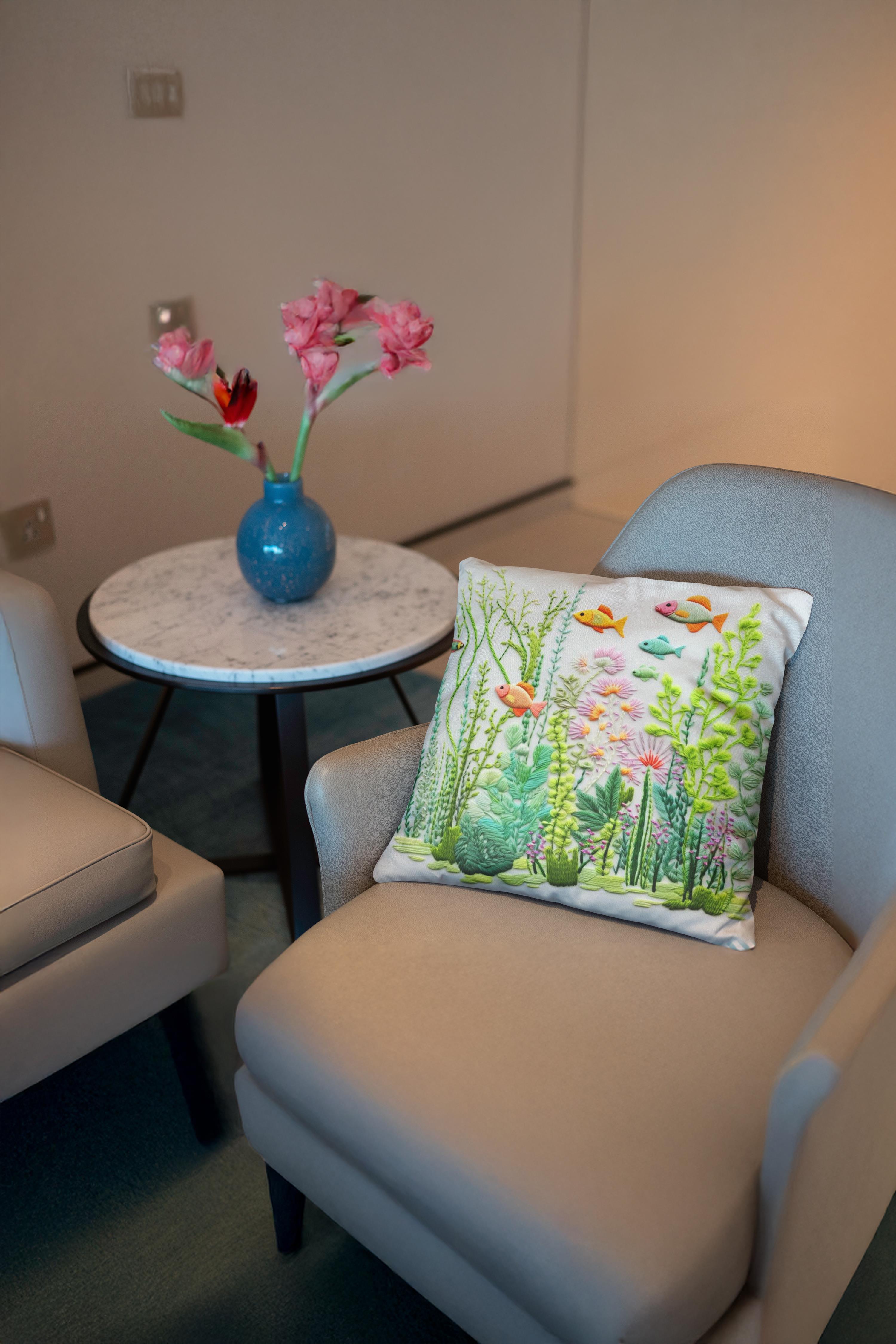 Evdek Embroidery Ds31 Dijital Baskılı Kırlent Kılıfı