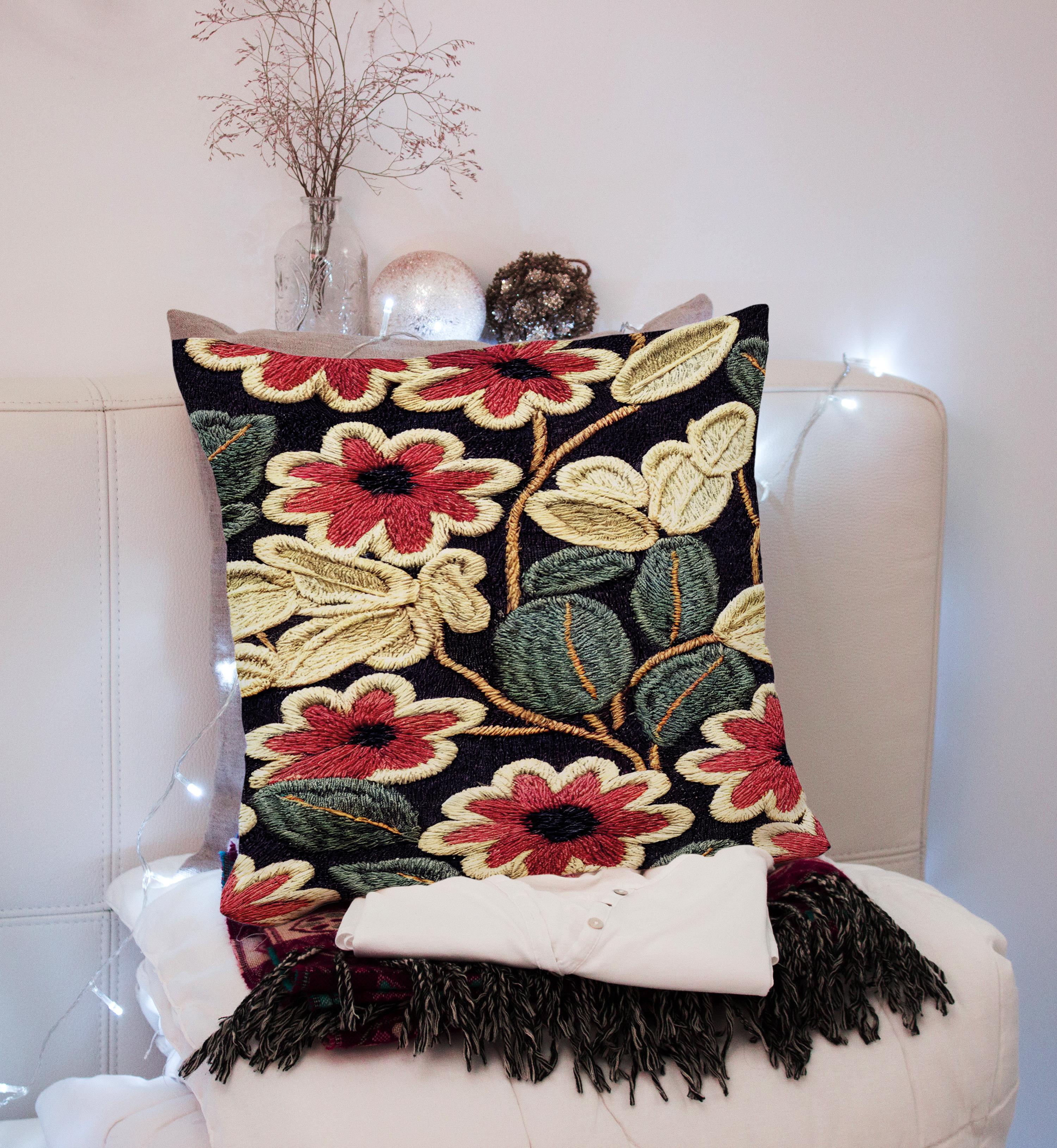 Evdek Embroidery Ds4 Dijital Baskılı Kırlent Kılıfı