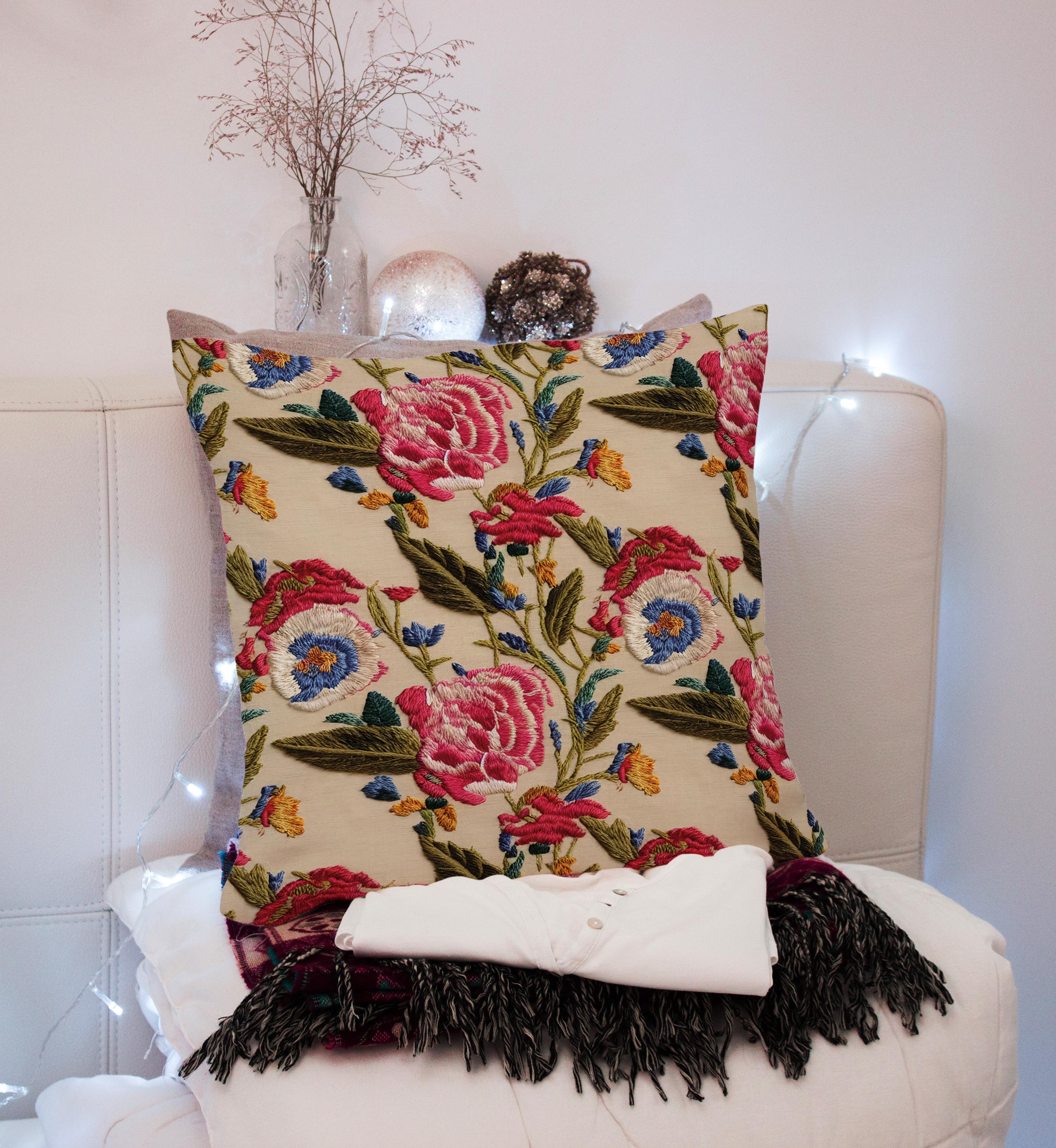 Evdek Embroidery Ds7 Dijital Baskılı Kırlent Kılıfı