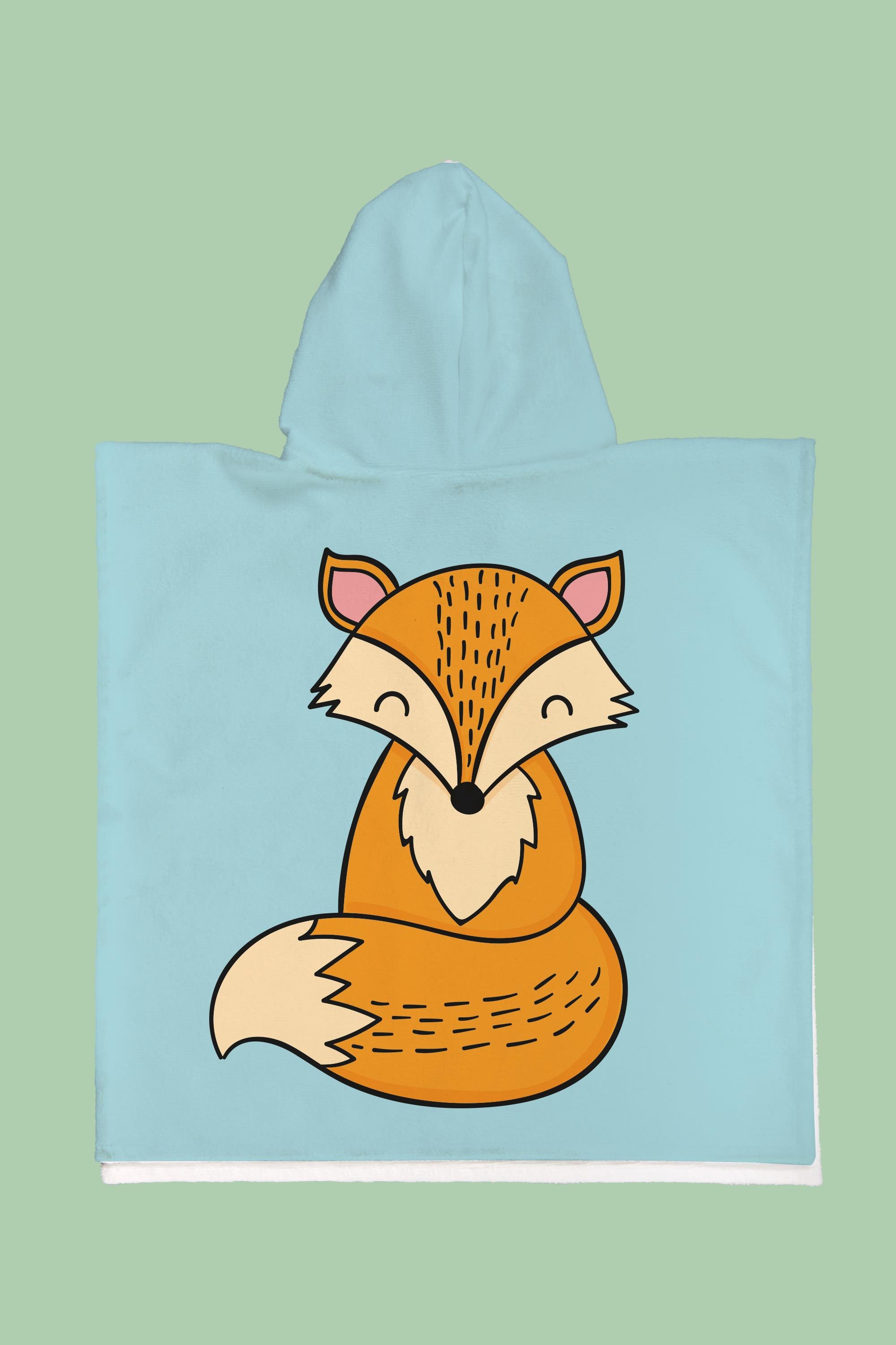 Evdek Fox Çocuk Panço Plaj Havlusu