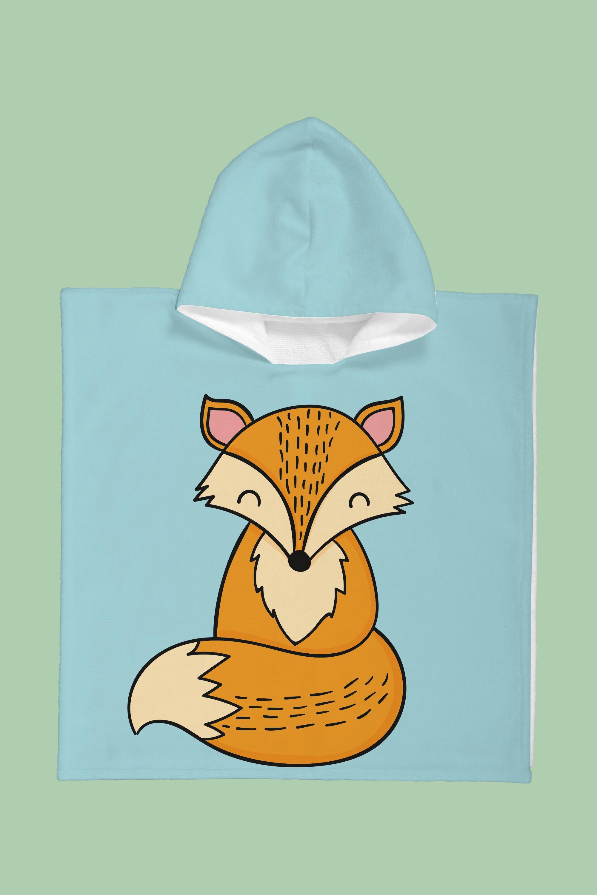 Evdek Fox Çocuk Panço Plaj Havlusu