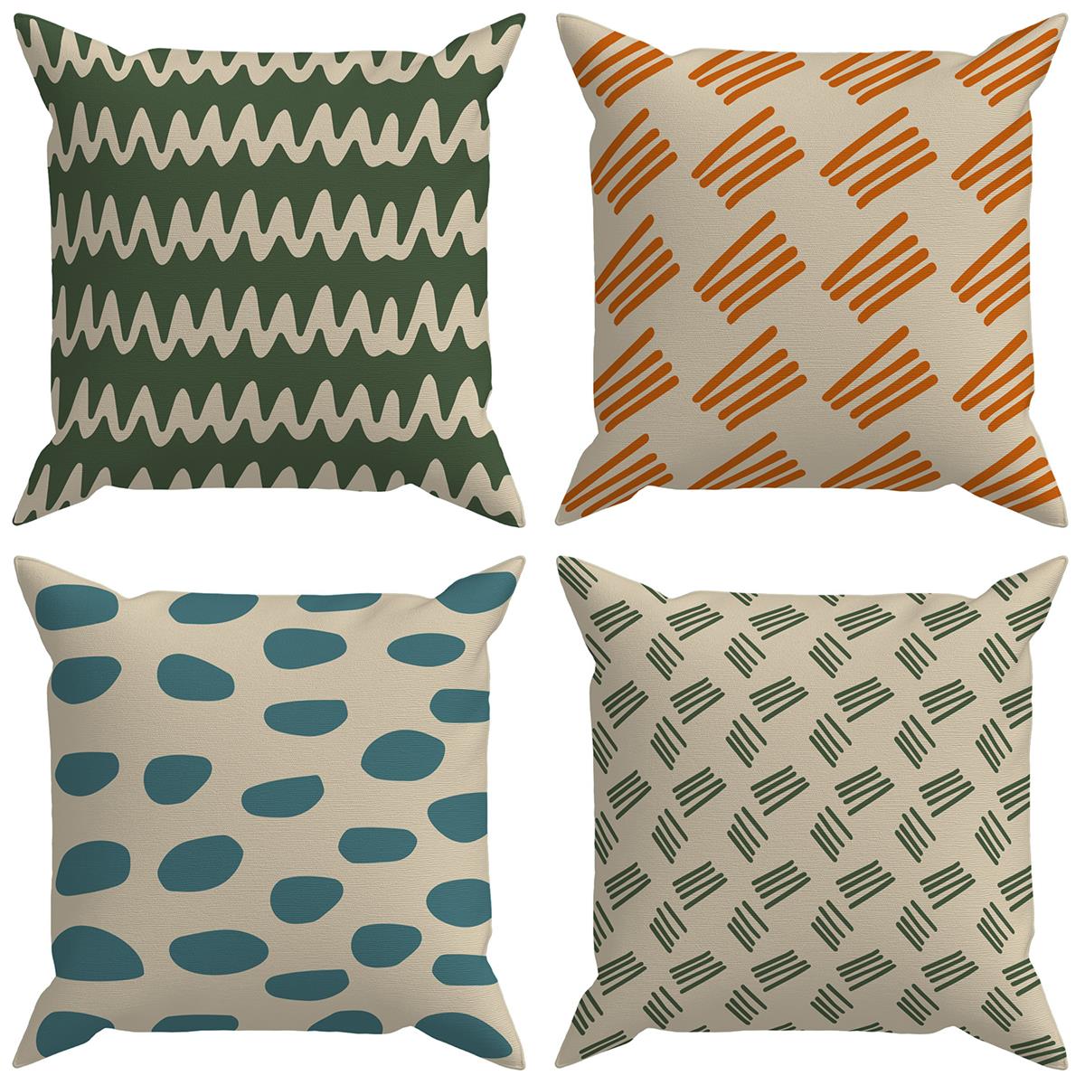 Evdek Geometric 4lü Kırlent Kılıfı Ds22