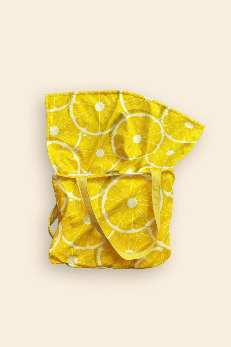 Evdek Lemonade Plaj Havlulu Plaj Çantası 35x40 Cm