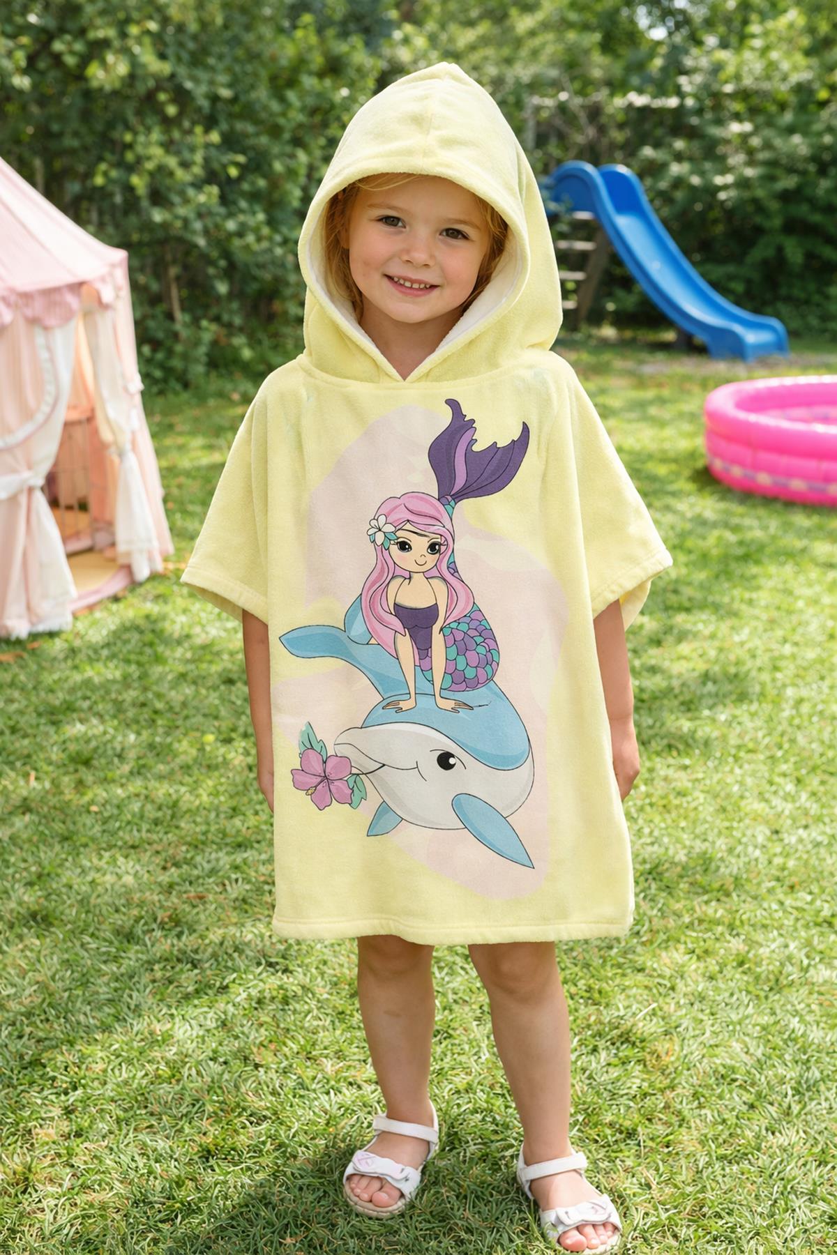 Evdek Little Sea Fairy Çocuk Panço Plaj Havlusu