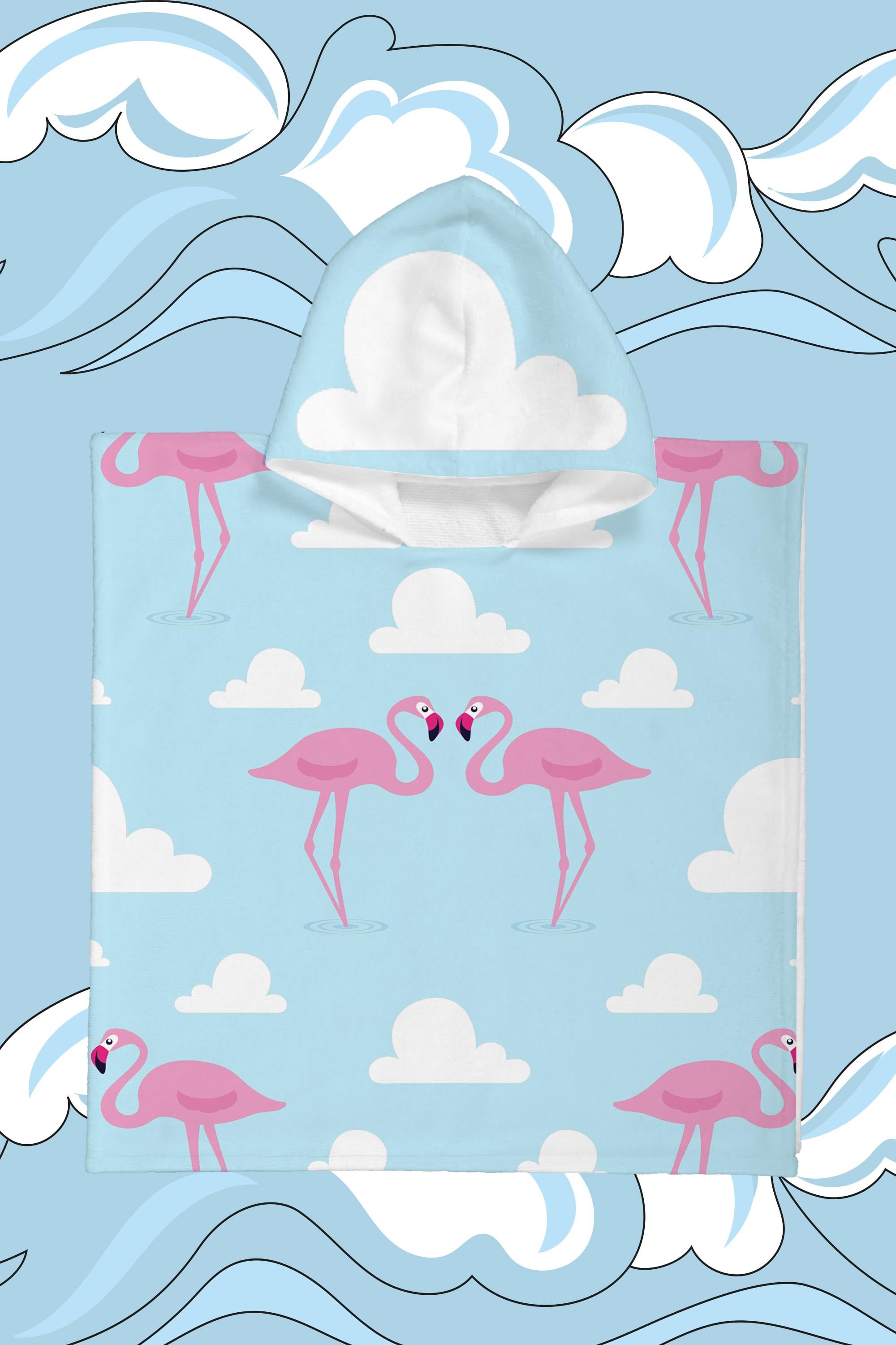 Evdek Pink Wings Çocuk Panço Plaj Havlusu