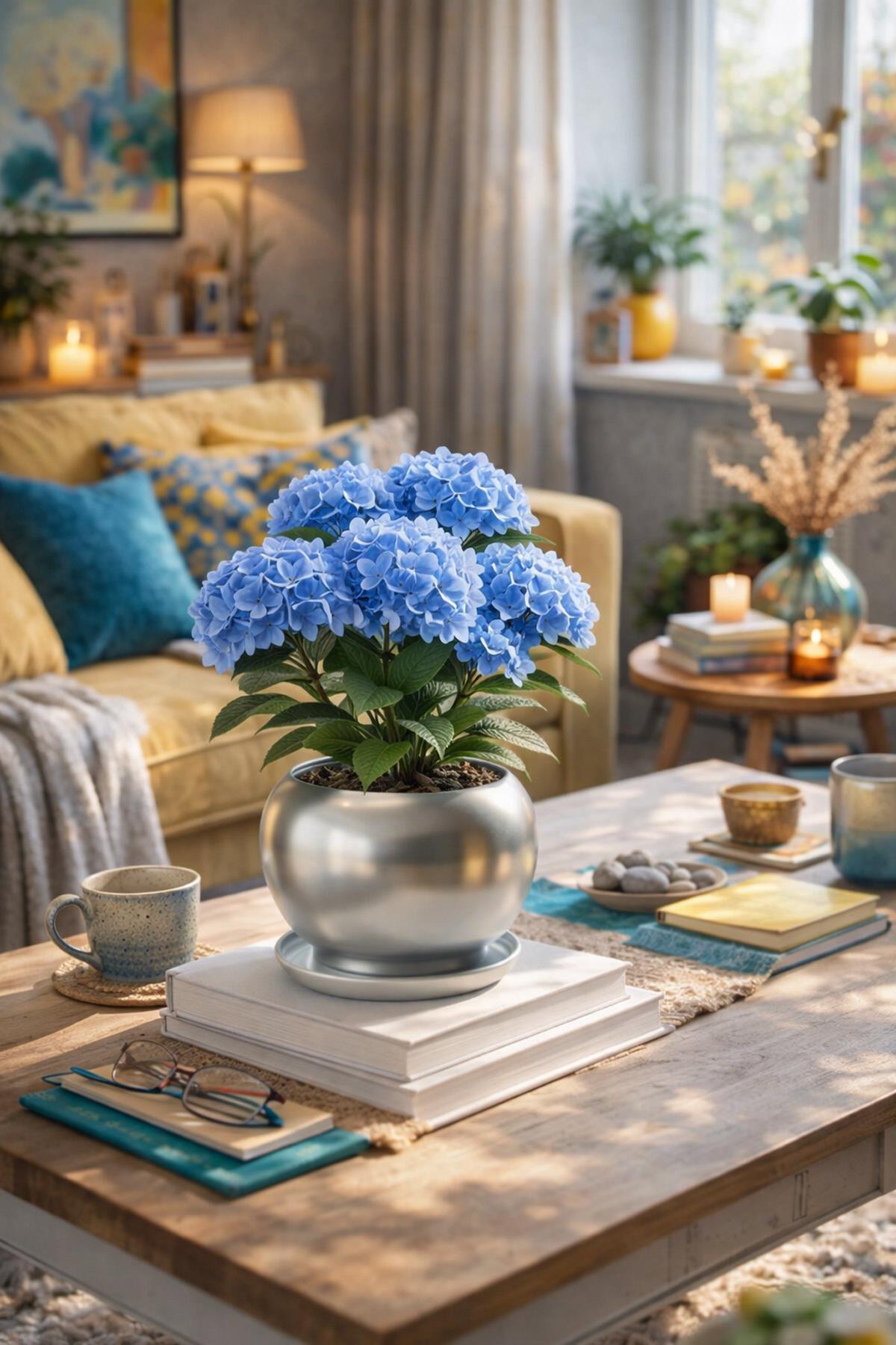 Evdek Tabaklı Gümüş Tombul Çömlek Saksı 16x15 Cm