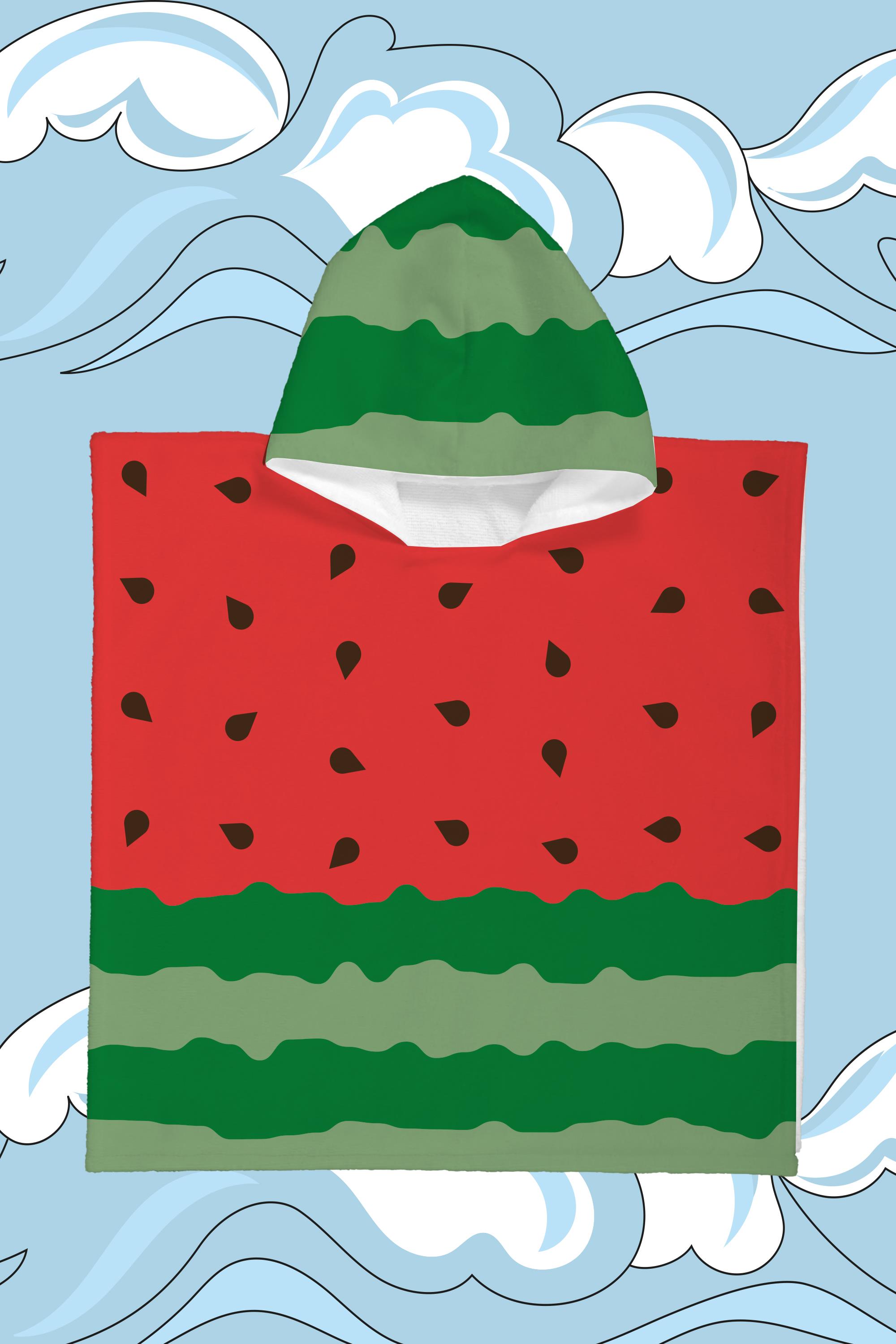 Evdek Watermelon Çocuk Panço Plaj Havlusu