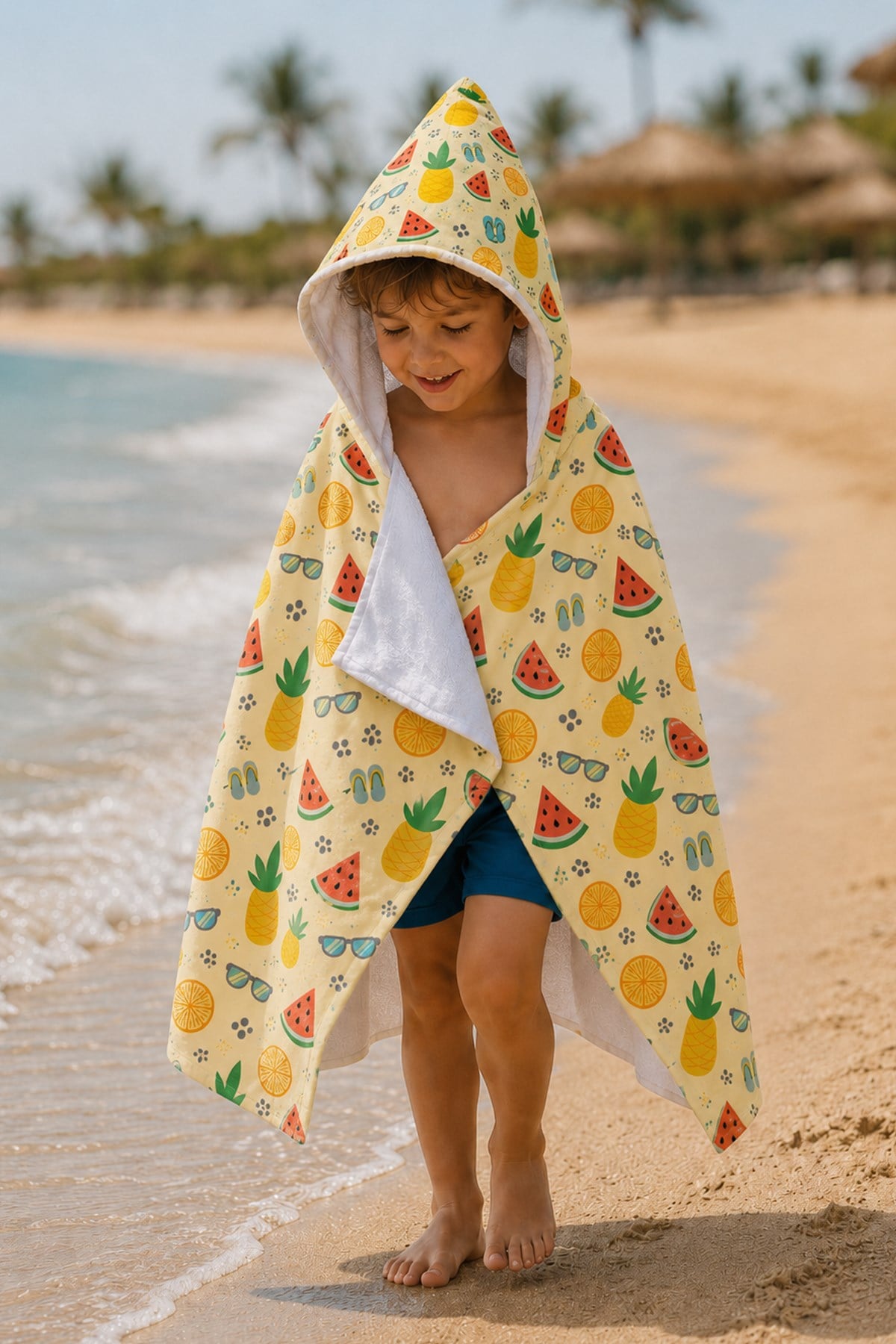 Evdek Watermelon Çocuk Panço Plaj Havlusu 3-12 Yaş - 7063802