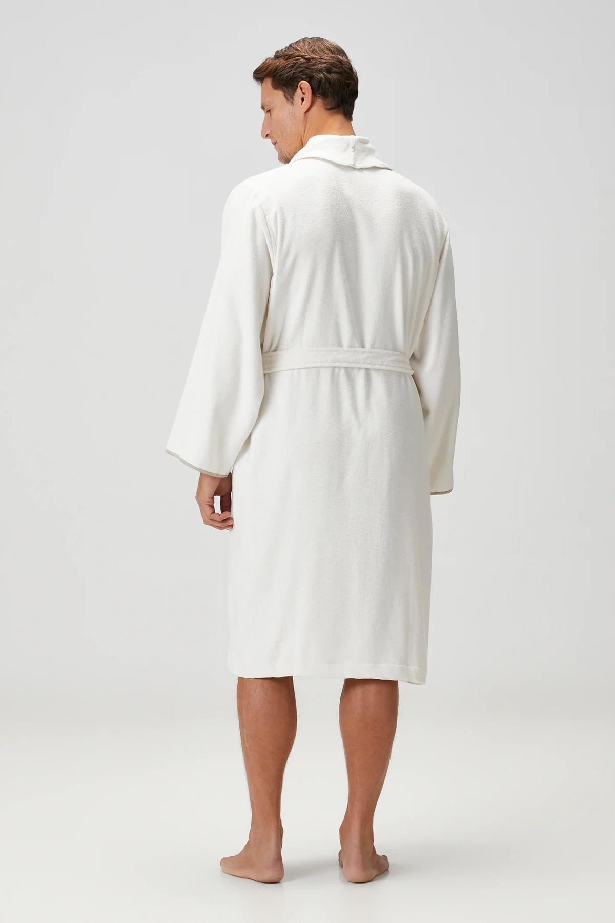 İrya Dolce Erkek Bambu Bornoz Badem Sütü Bej L/XL