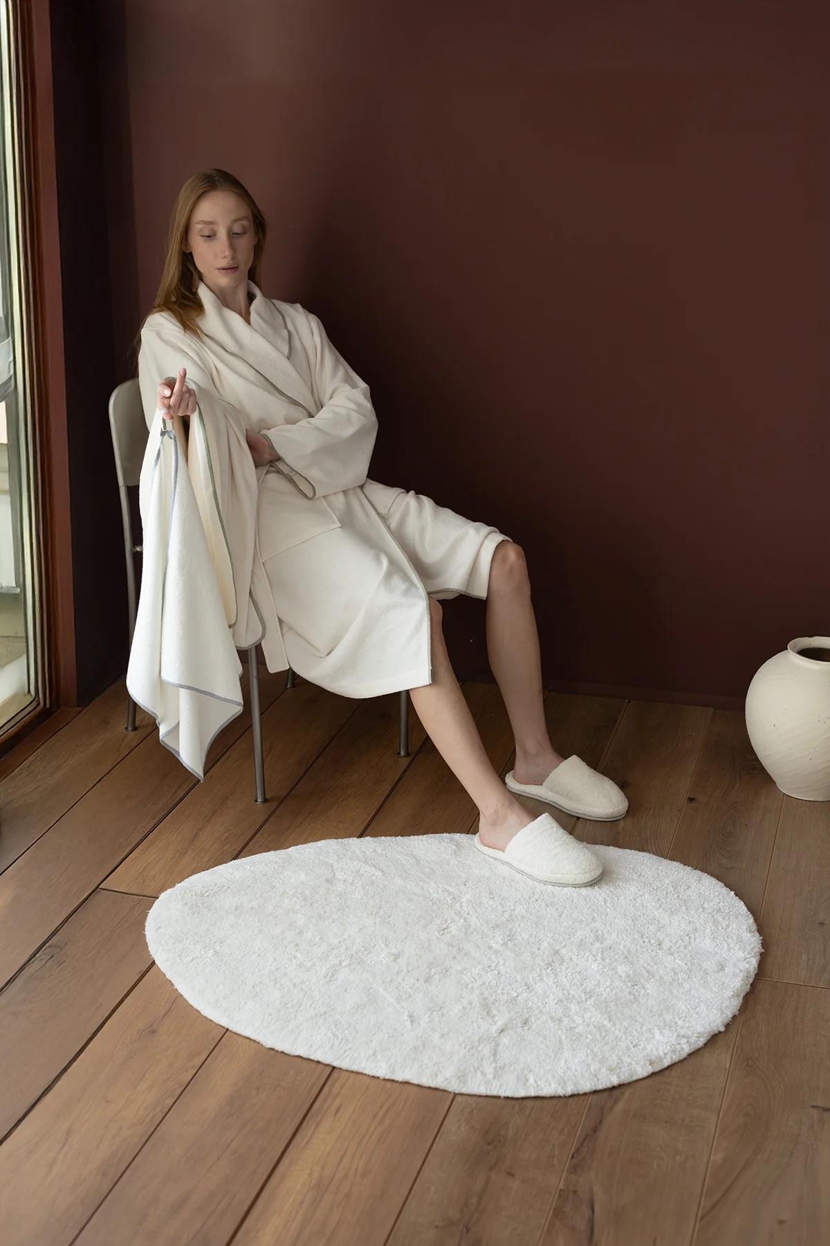 İrya Dolce Kadın Bambu Bornoz Badem Sütü Bej S/M