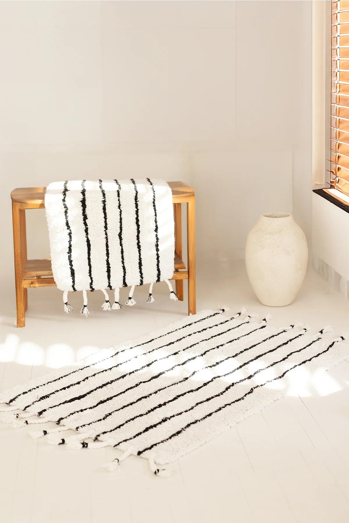 İrya In Lines Banyo Paspası Ekru 40x60+60x90 Cm