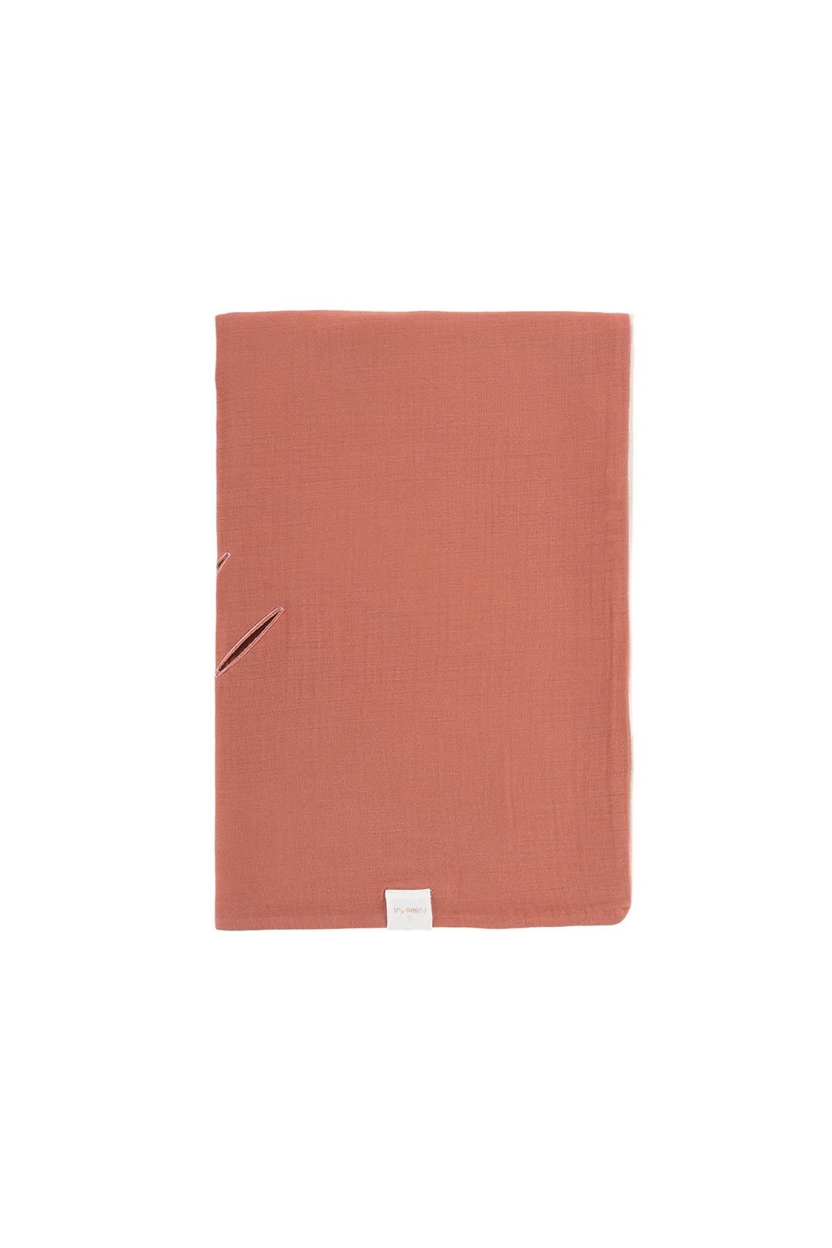 İrya Joy Of Colors Organik Pamuk 2 Katlı Müslin Puset Örtüsü Kiremit