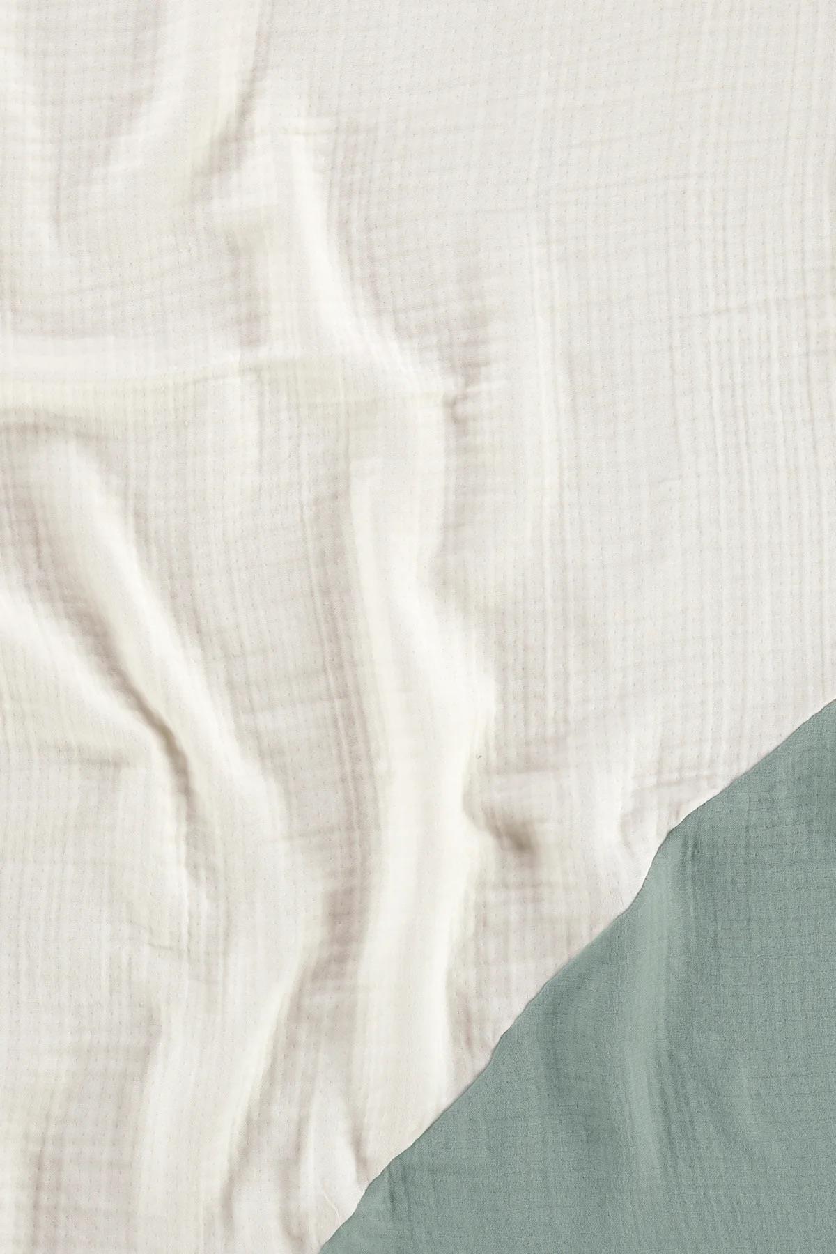 İrya Joy Of Colors Organik Pamuk 4 Katlı Müslin Örtü Yeşil 100x100 Cm