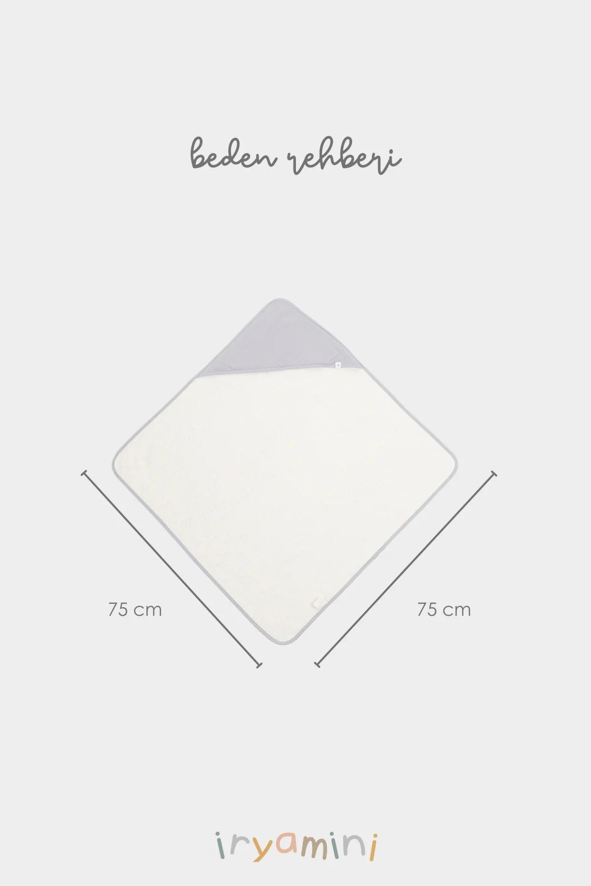 İrya Joy Of Colors Organik Pamuk Müslin Kundak Gri 75x75 Cm