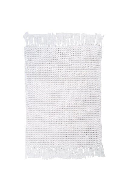 İrya Lavish El Örgüsü Banyo Paspası Beyaz 50x70 Cm