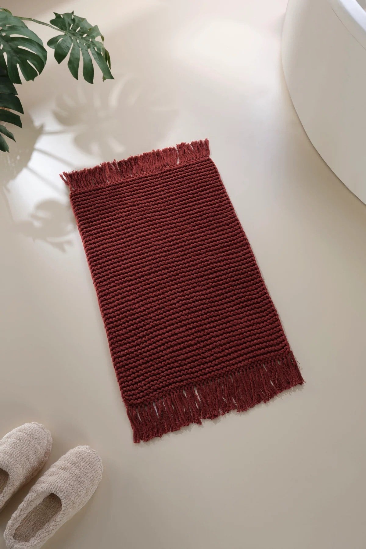 İrya Lavish El Örgüsü Banyo Paspası Koyu Kiremit 50x70 Cm
