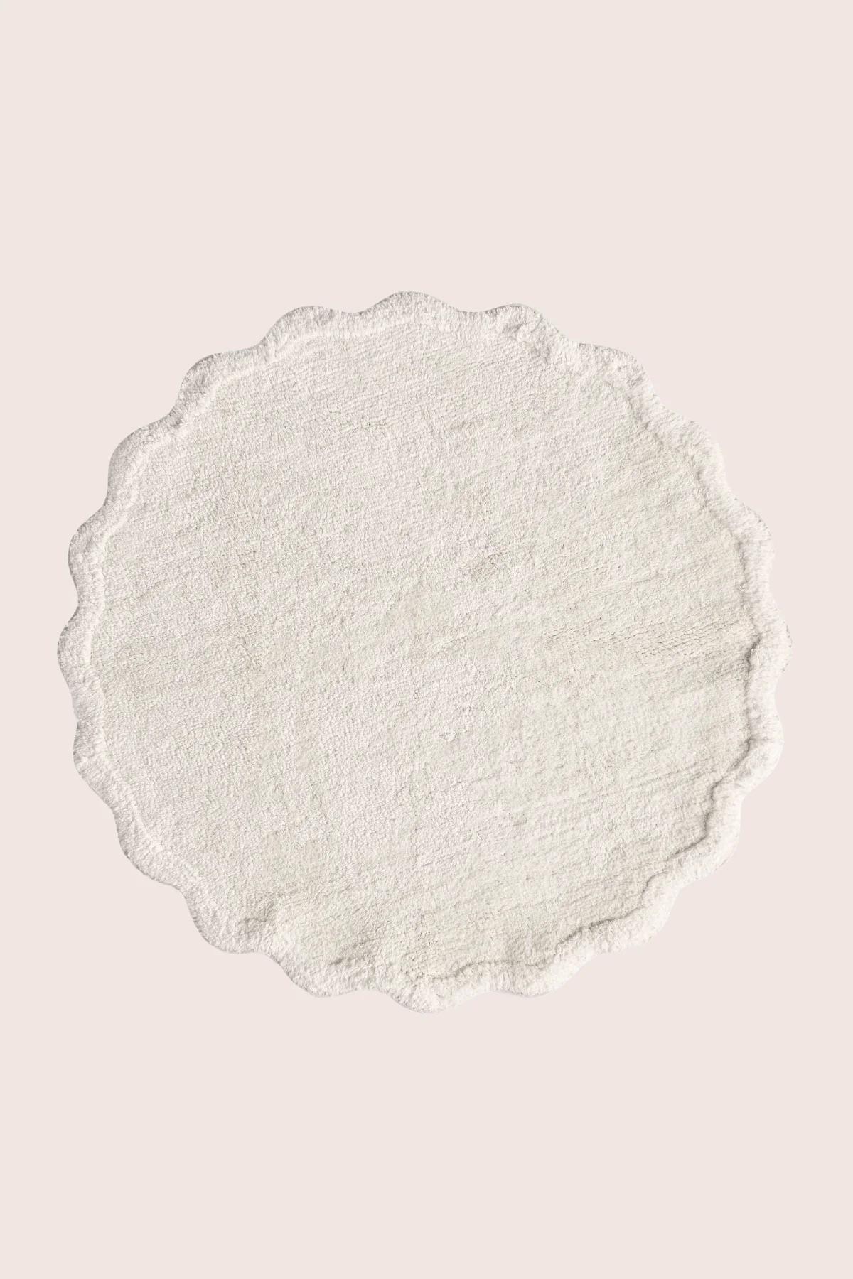 İrya Scallop Banyo Paspası Ekru 90x90 Cm
